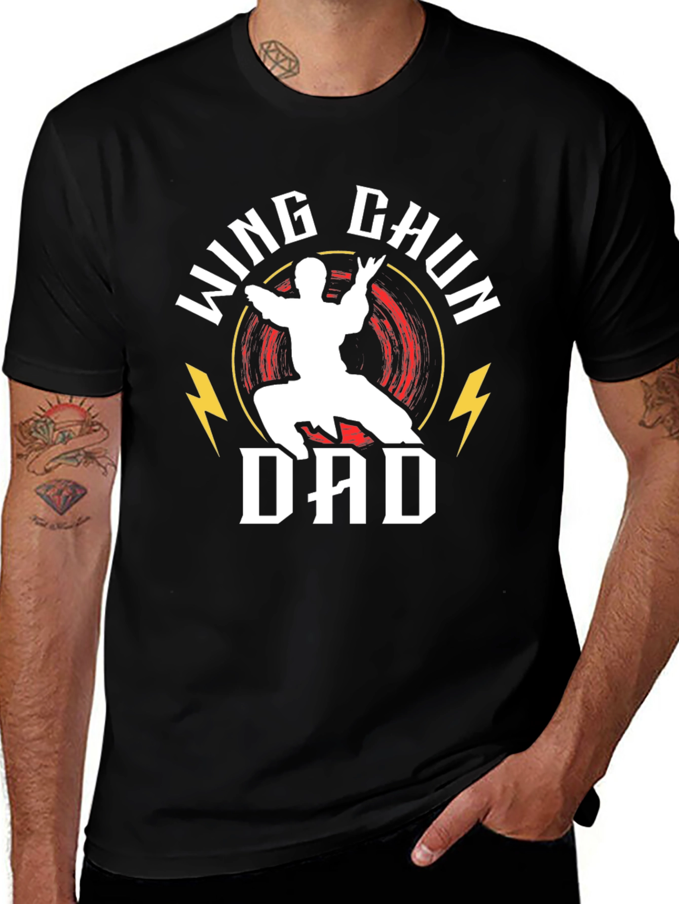 Wing Chun Dad Black T-Shirt Martial Arts Gift