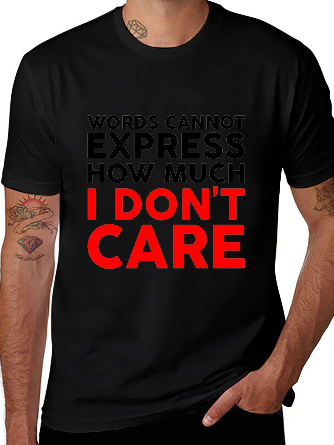 Variant 7 of Funny Sarcastic Graphic T-Shirt - I Don't Care!