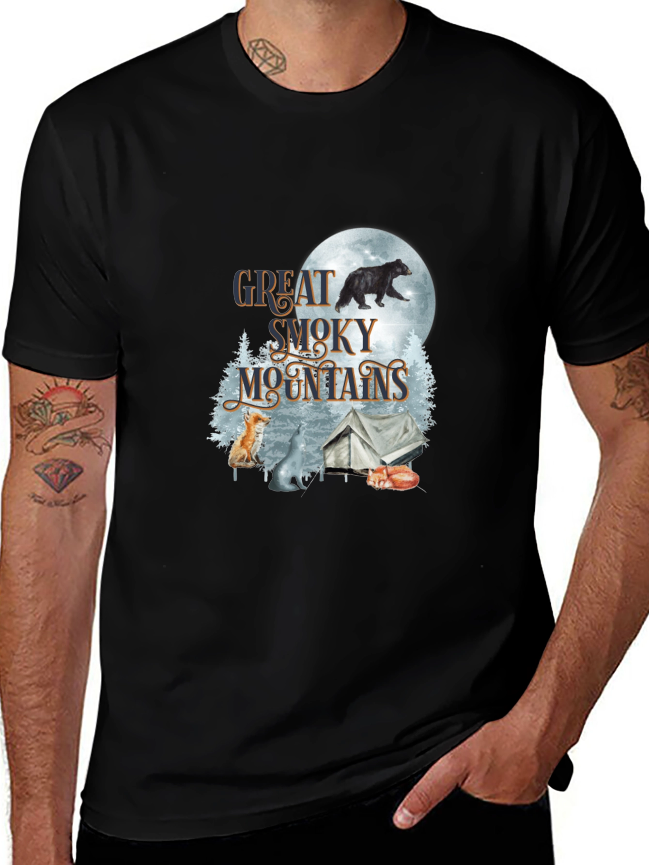 Great Smoky Mountains Black T-Shirt