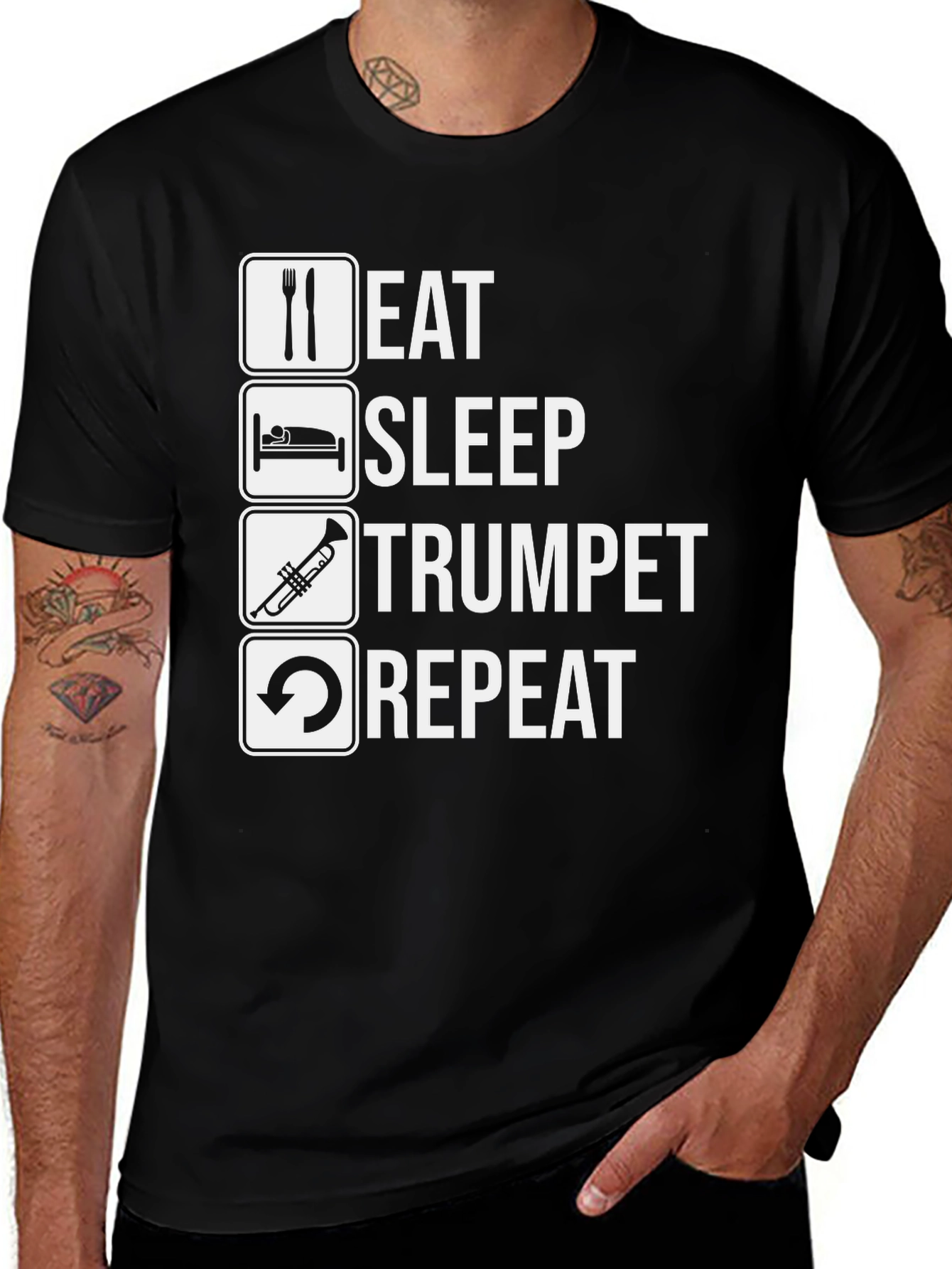 Variant 21 of Eat Sleep Trumpet Repeat T-Shirt