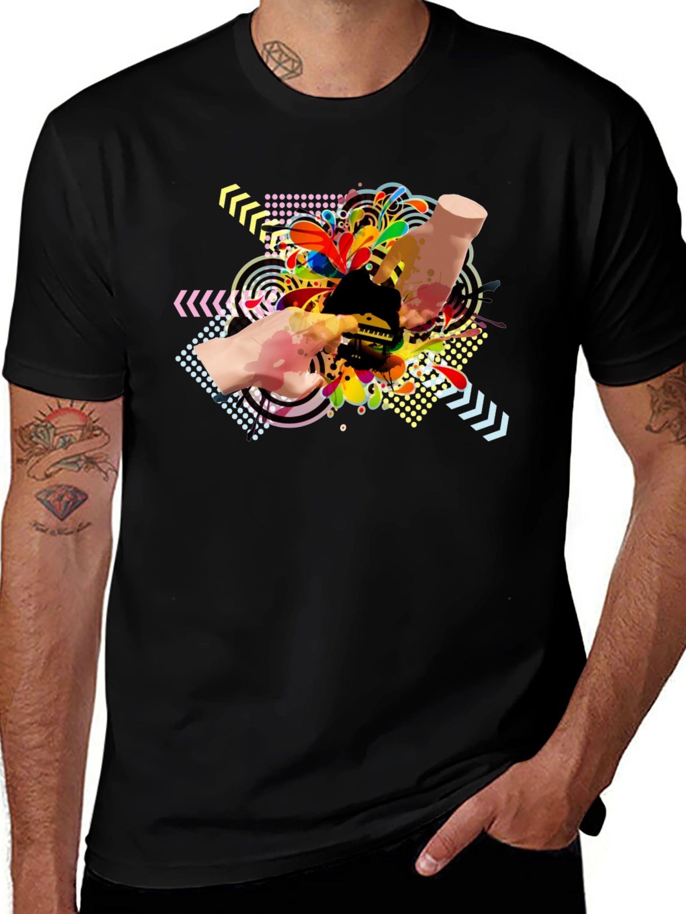 Variant 10 of Abstract Music T-Shirt