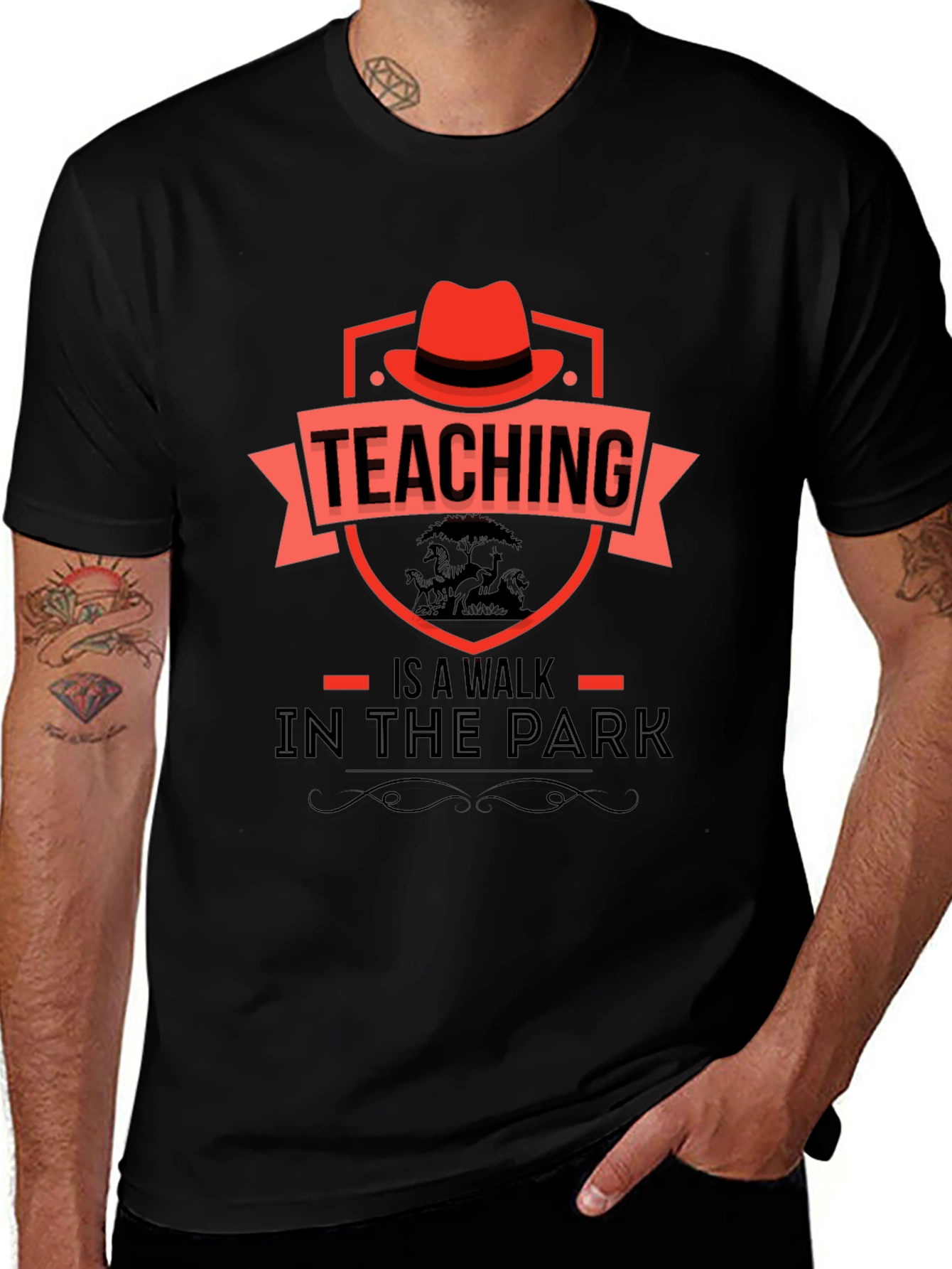 Variant 18 of Teaching Is A Walk In The Park Graphic T-Shirt