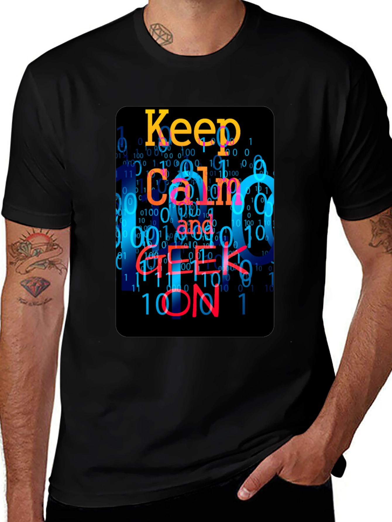 Variant 19 of Keep Calm and Geek On T-Shirt
