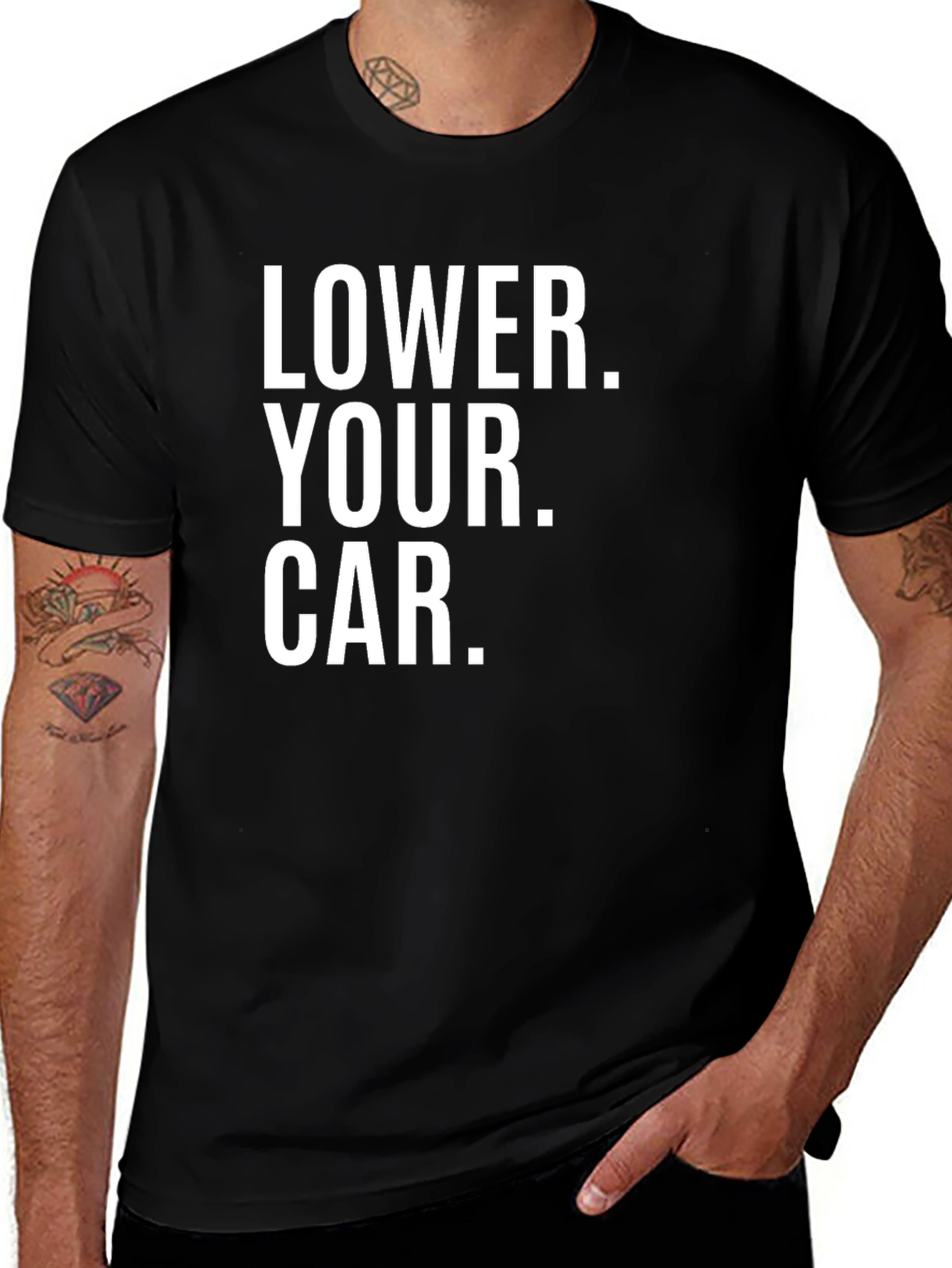 Variant 3 of Lower Your Car Black Graphic Tee