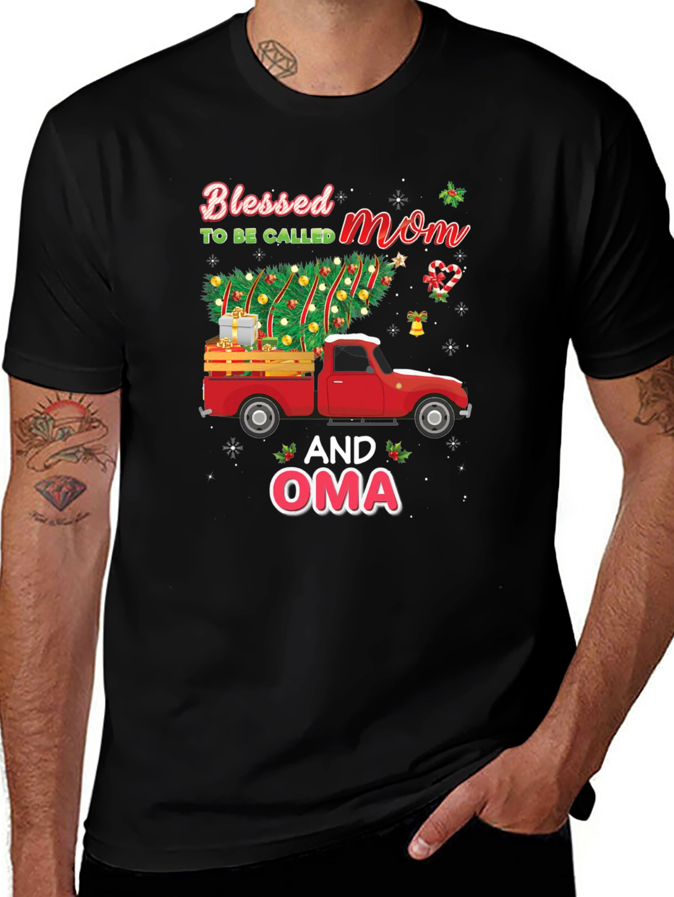 Blessed Mom & Oma Christmas T-Shirt