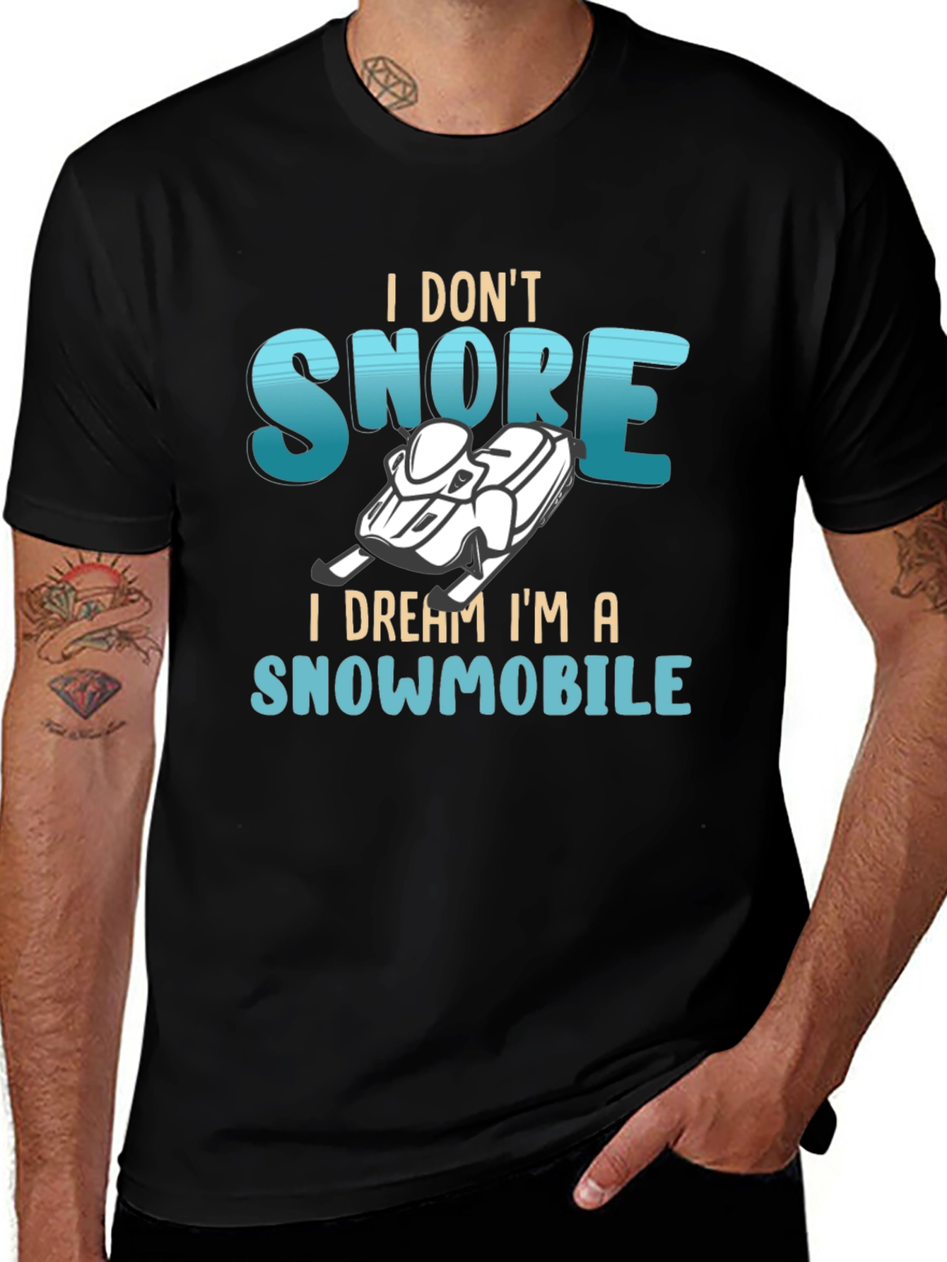 Variant 29 of I Dream I'm a Snowmobile Graphic Tee