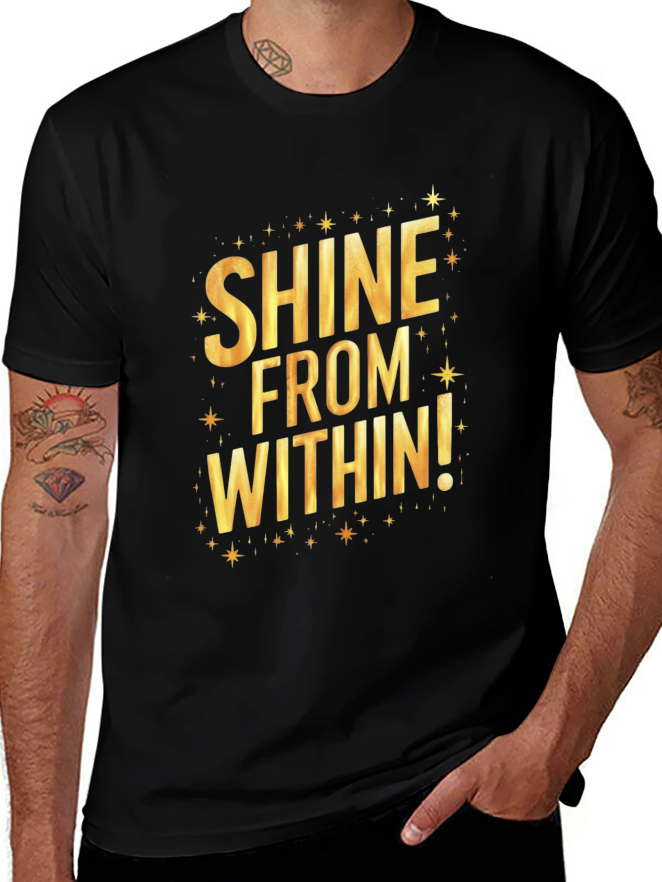 Variant 6 of Shine From Within Graphic Tee - Black