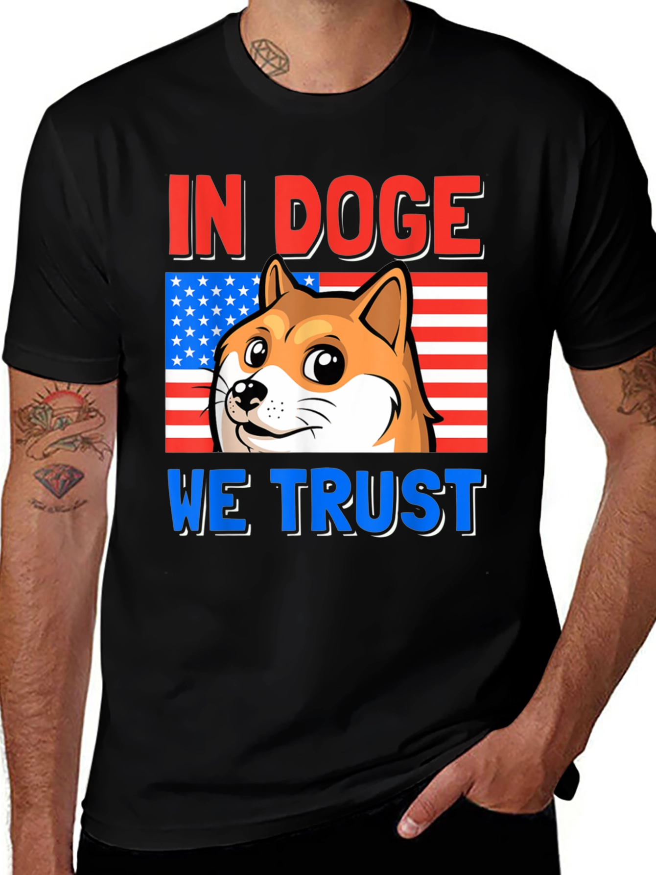 Variant 23 of In Doge We Trust Black T-Shirt
