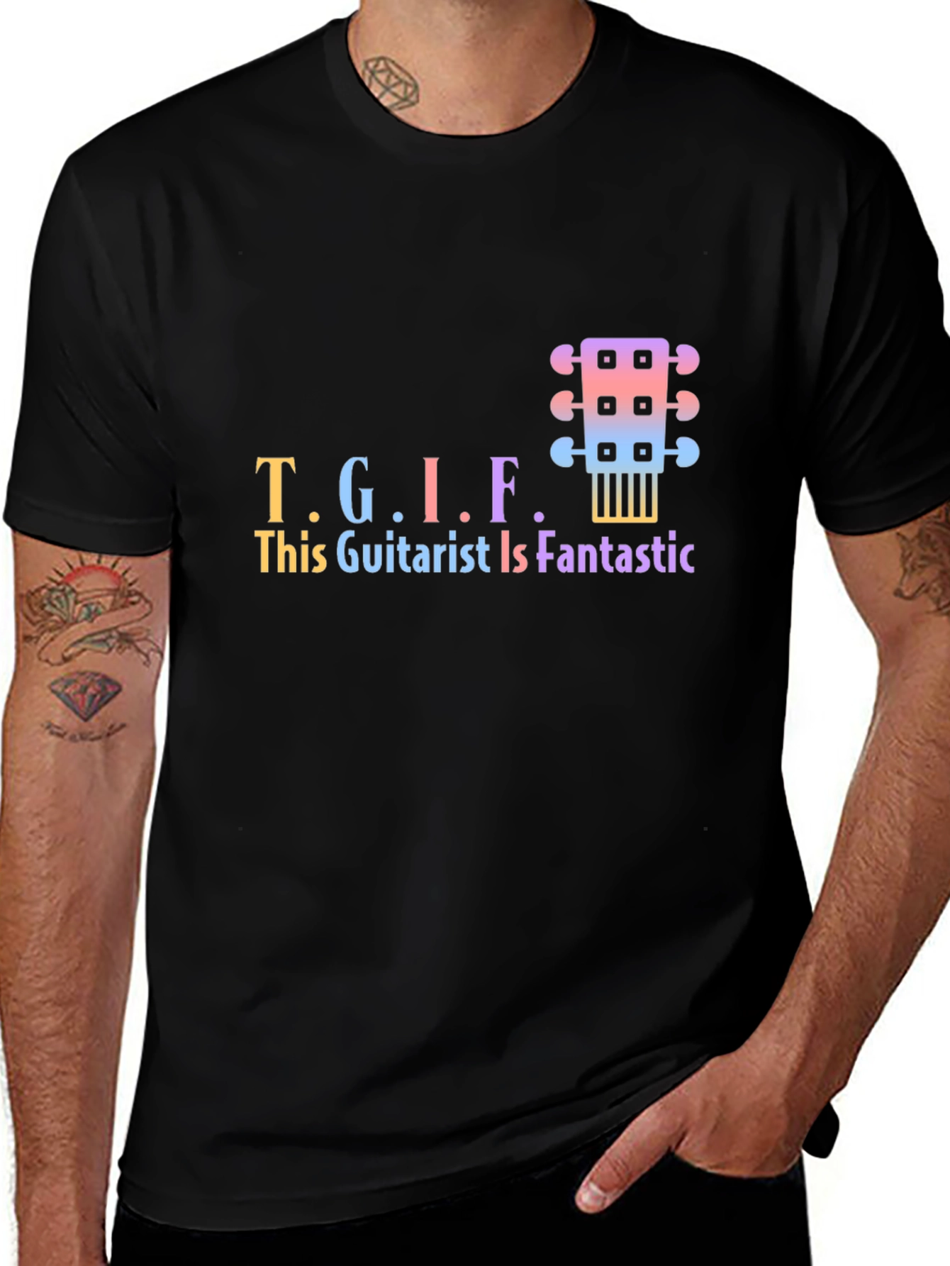 TGIF Guitarist Fantastic Black T-Shirt