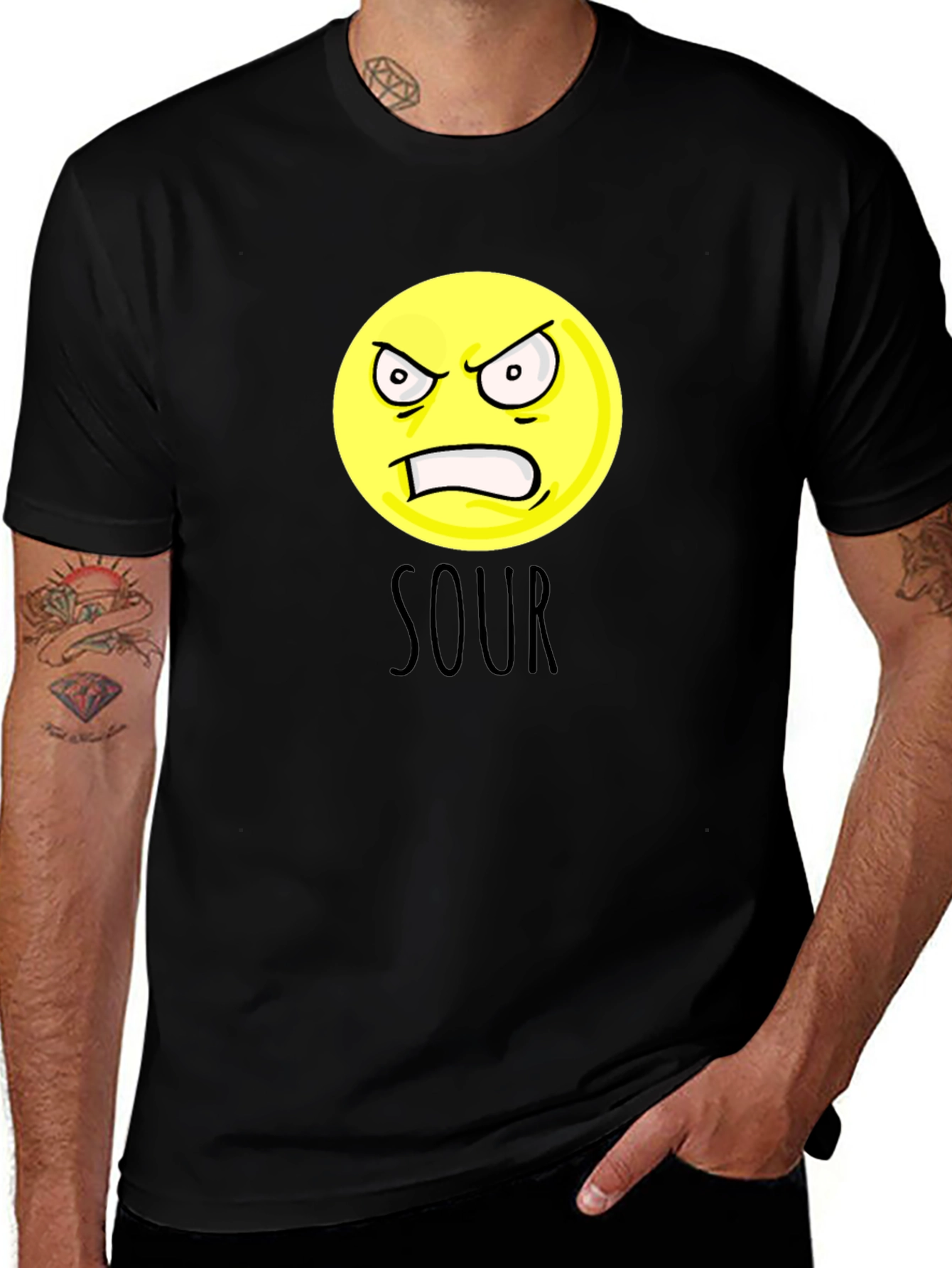 Variant 12 of Sour Emoji Graphic T-Shirt - Unisex Cotton Tee