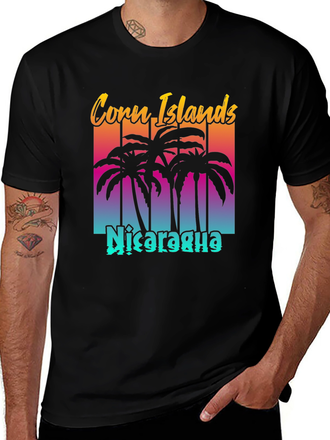 Variant 27 of Corn Islands Nicaragua Tee - Retro Style Graphic T-Shirt