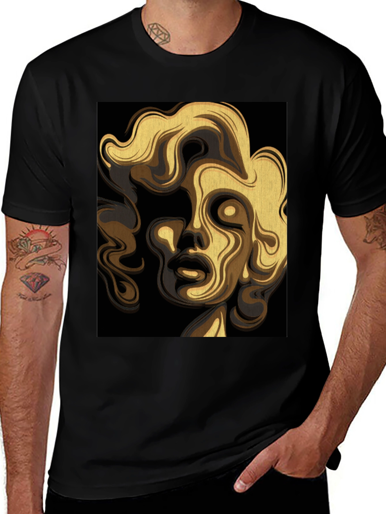 Variant 15 of Abstract Marilyn Monroe Graphic Tee - Unisex