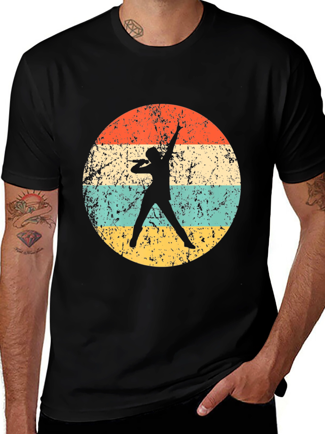 Retro Singer Graphic T-Shirt - Vintage Style