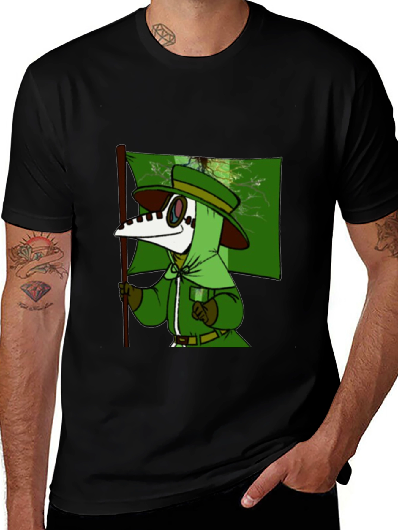 Variant 20 of Plague Doctor Cartoon T-Shirt - Unique Graphic Tee