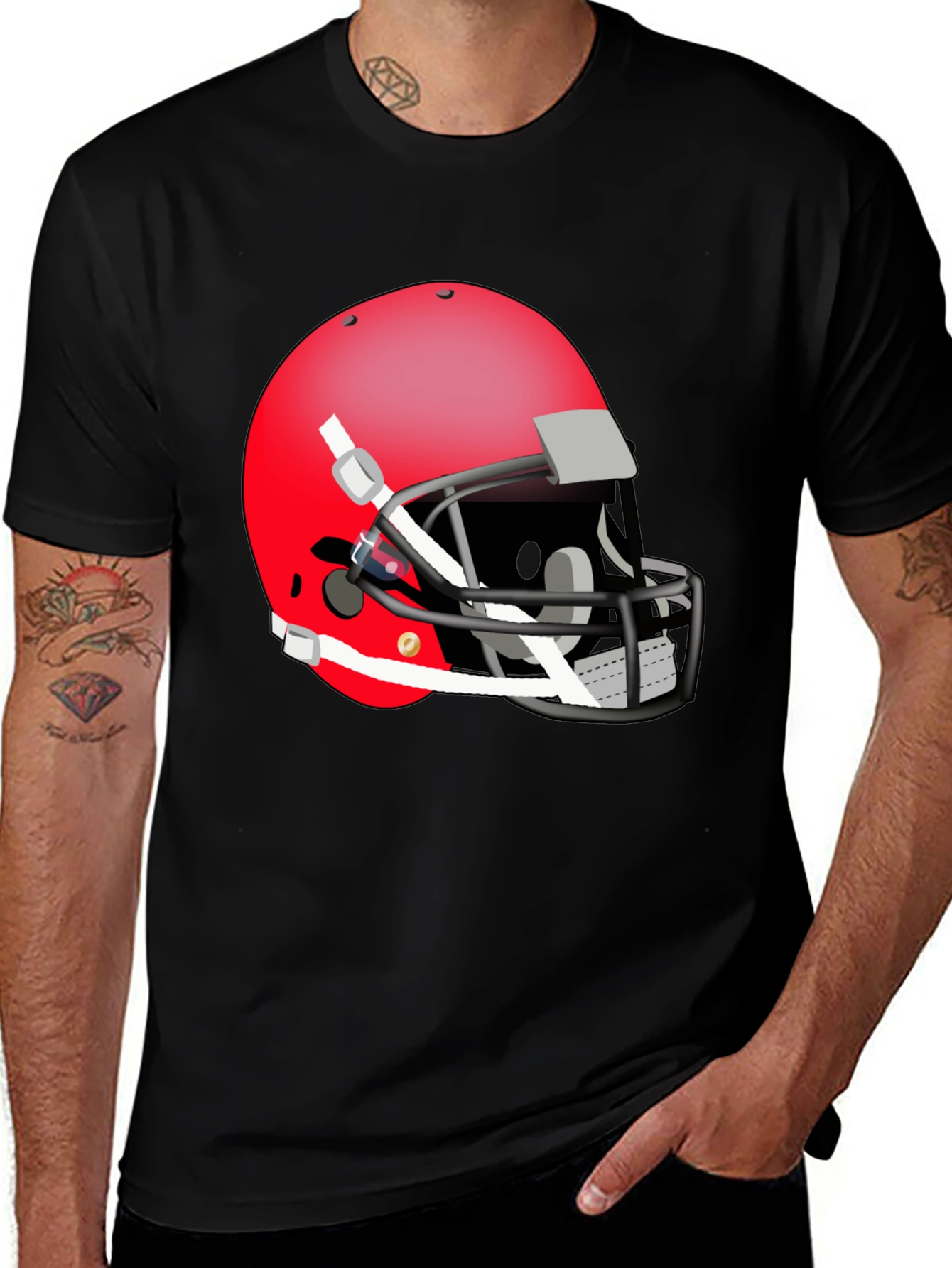 Variant 8 of Football Helmet Graphic Tee