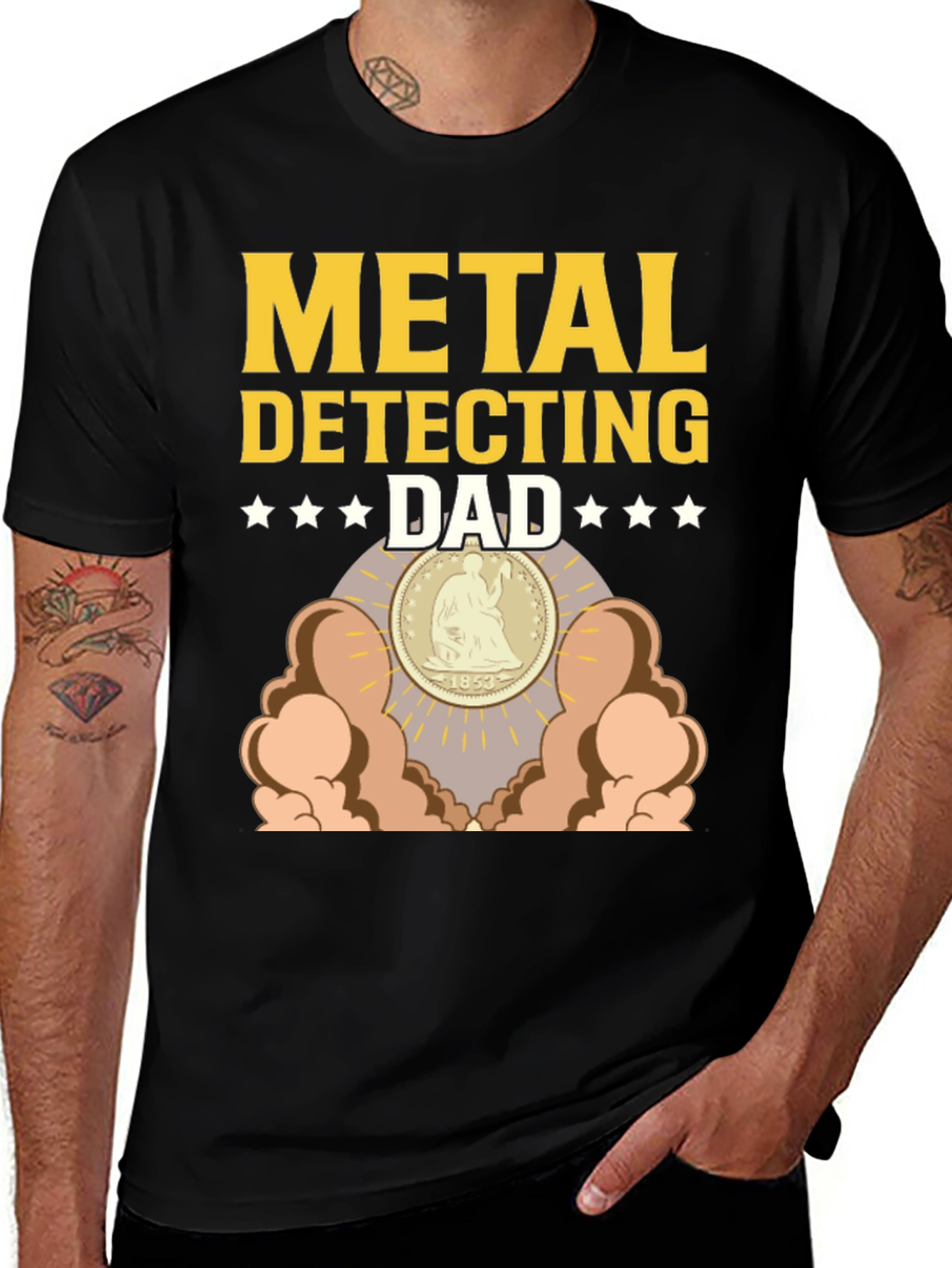 Variant 3 of Metal Detecting Dad T-Shirt