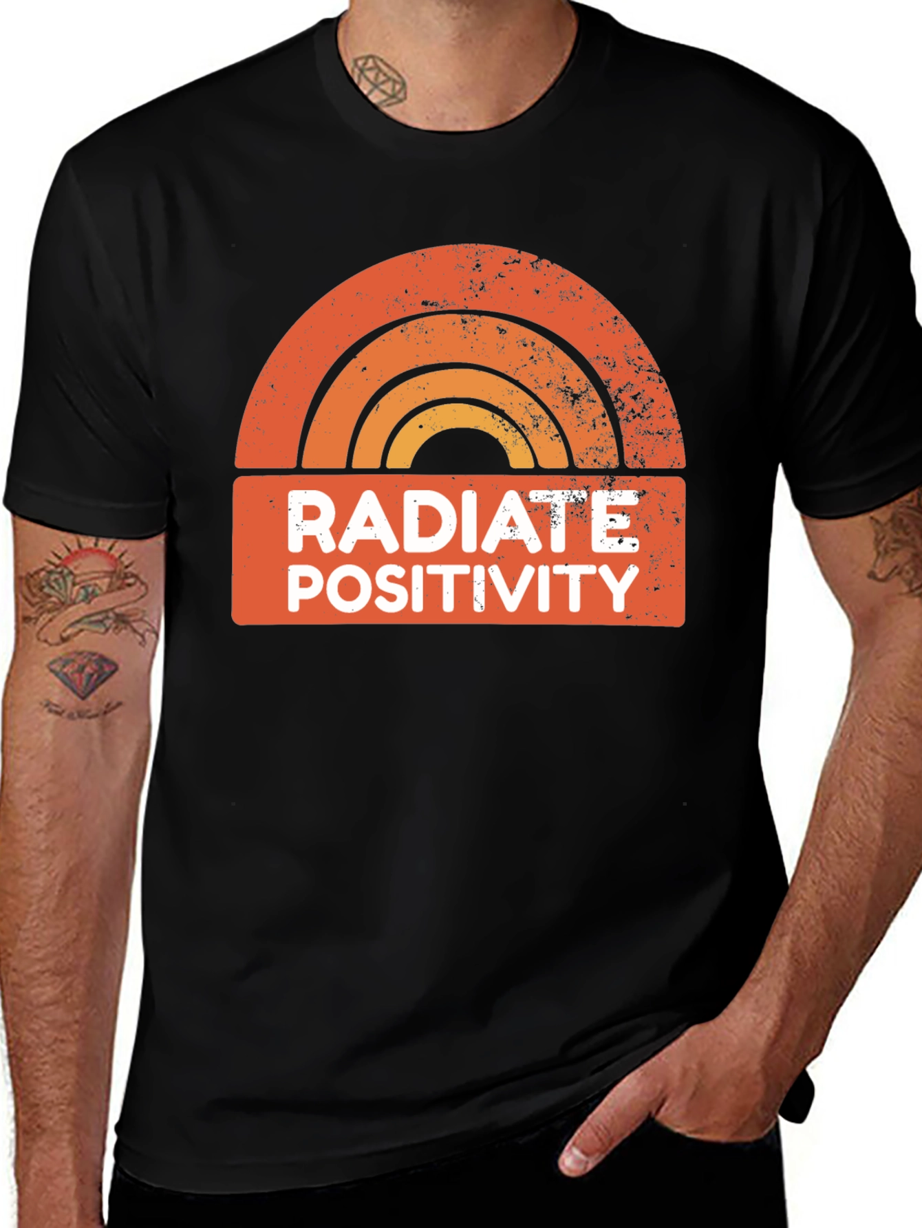 Variant 13 of Radiate Positivity Retro Graphic T-Shirt