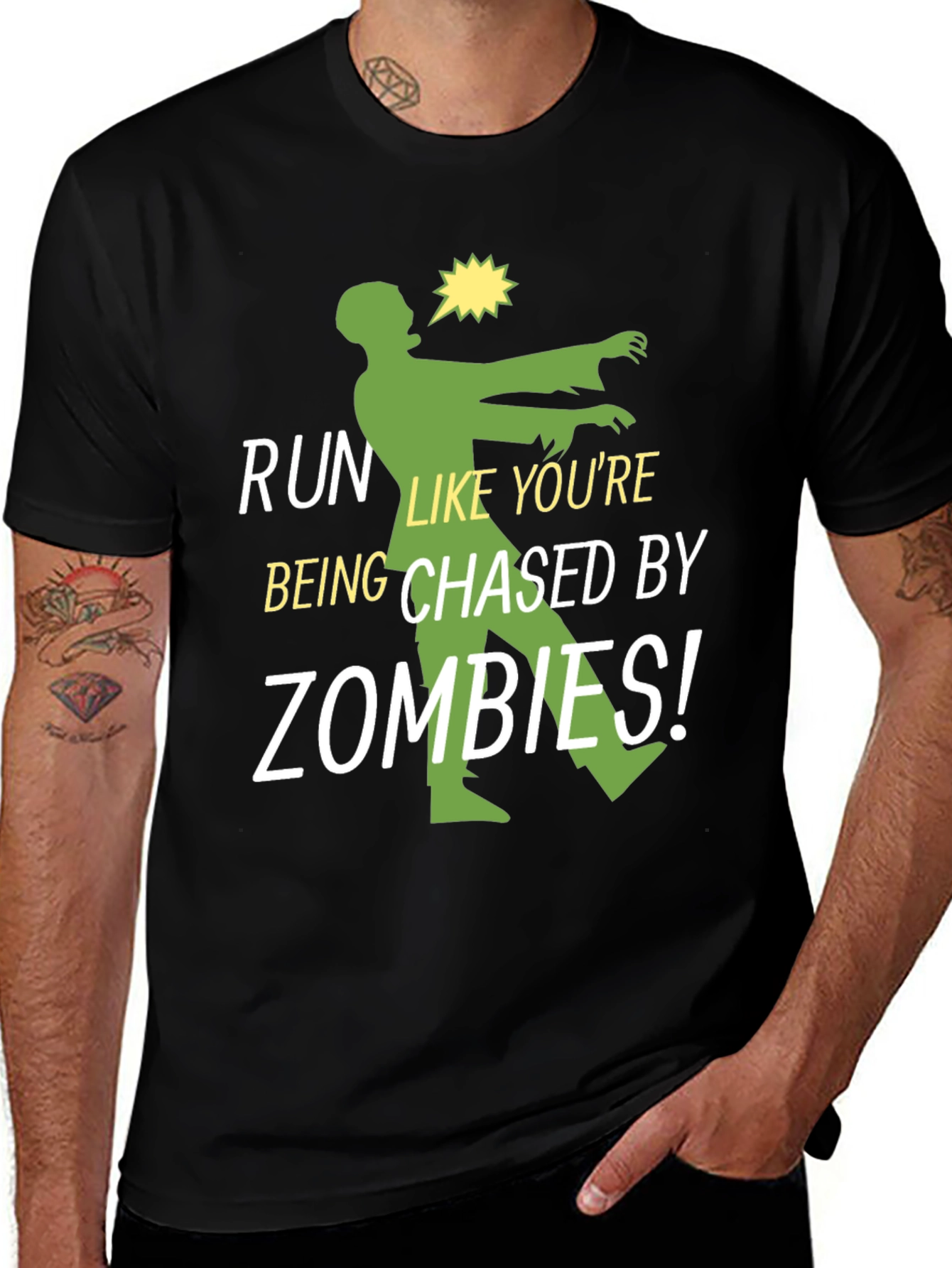 Variant 19 of Run Like You're Being Chased By Zombies T-Shirt