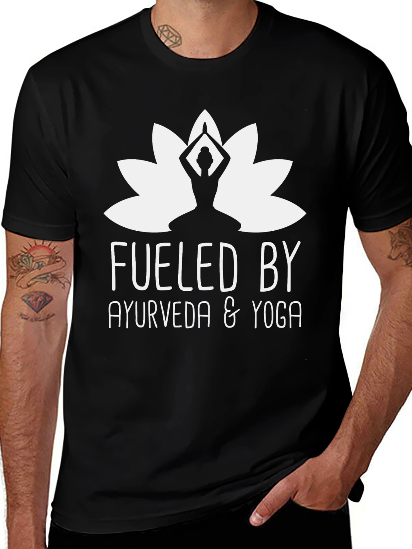 Variant 23 of Fueled by Ayurveda & Yoga Graphic T-Shirt