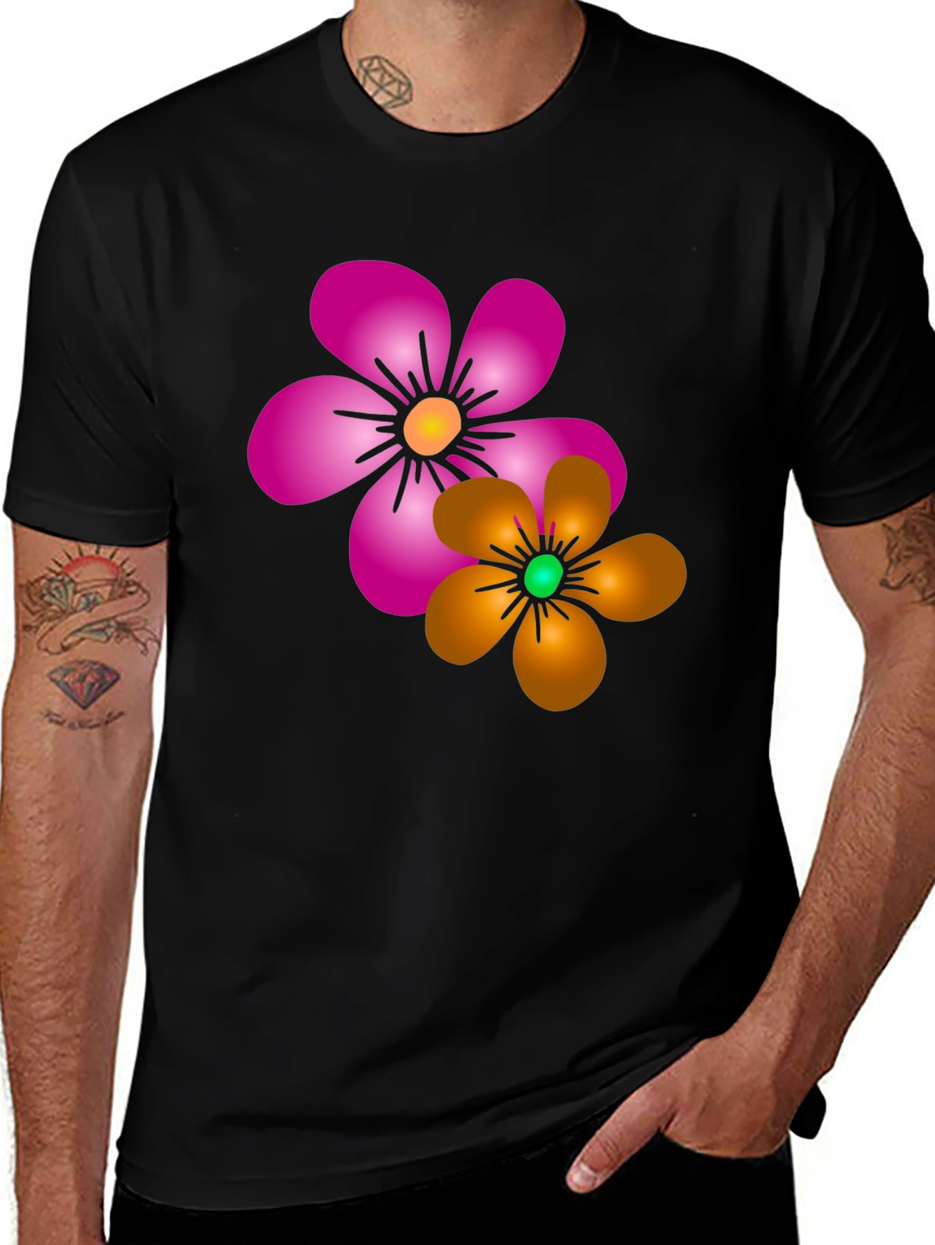Variant 17 of Floral Print T-Shirt: Vibrant Casual Wear