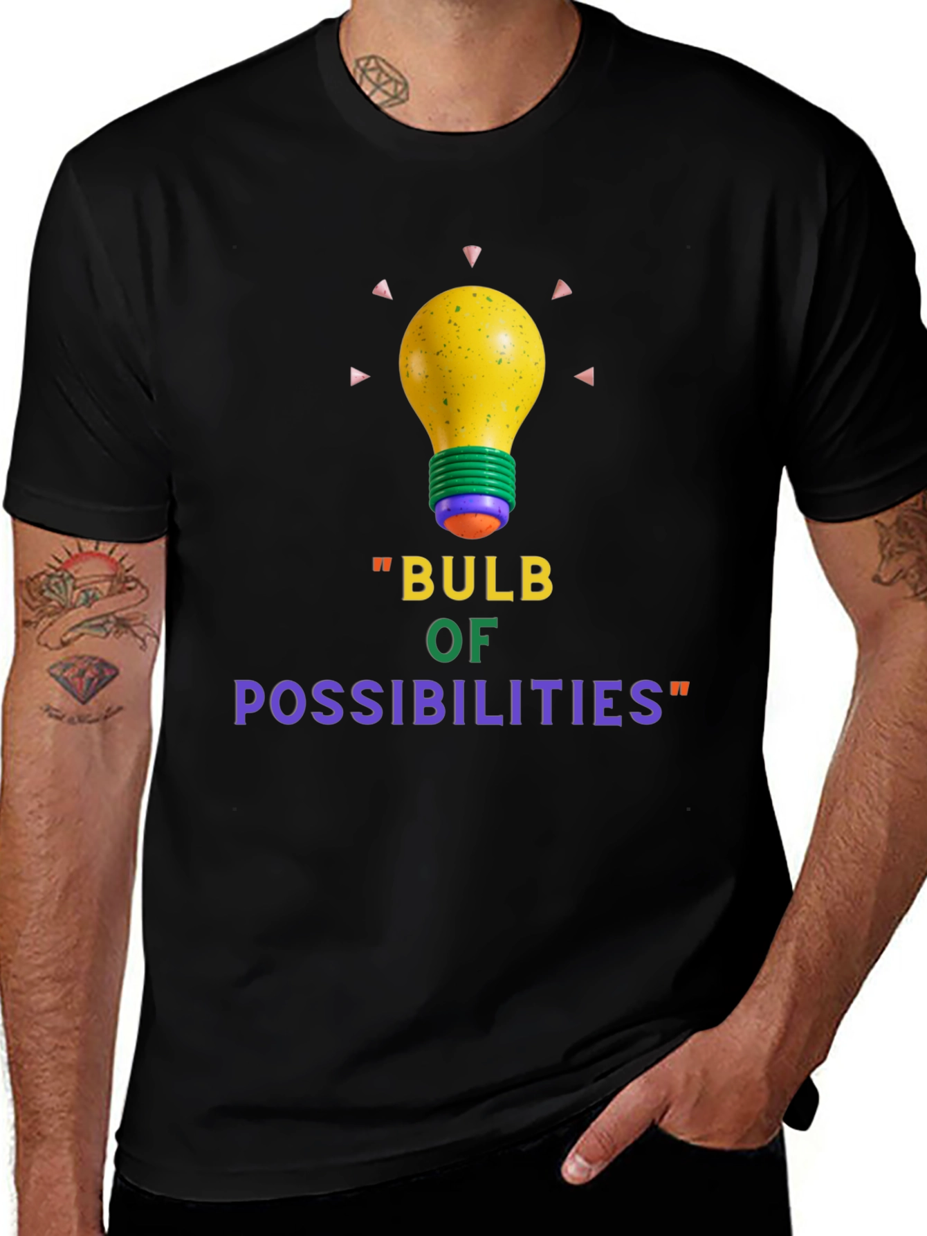 Variant 27 of Bulb of Possibilities Black T-Shirt