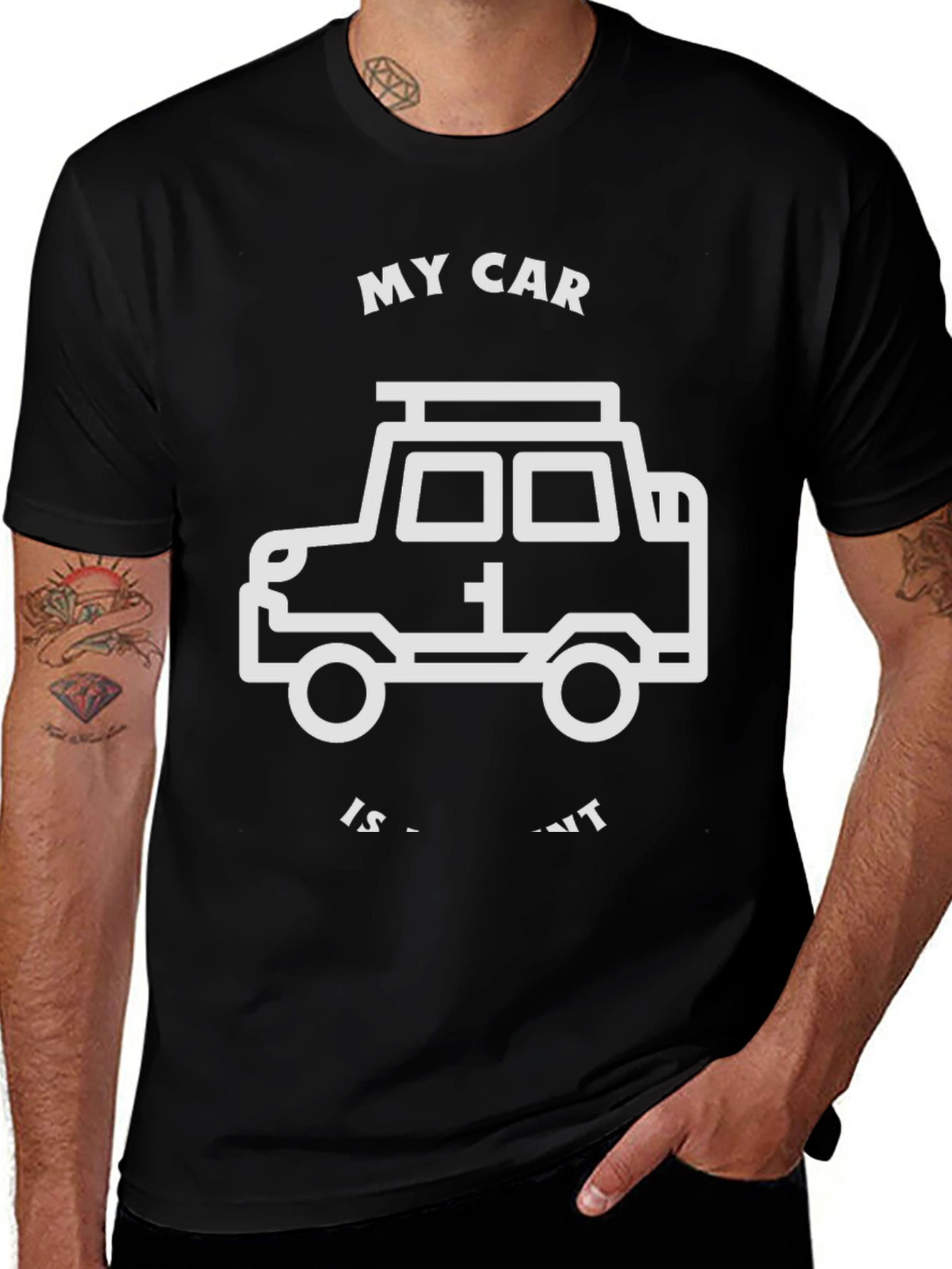 Variant 9 of My Car Is Alright T-Shirt - Black