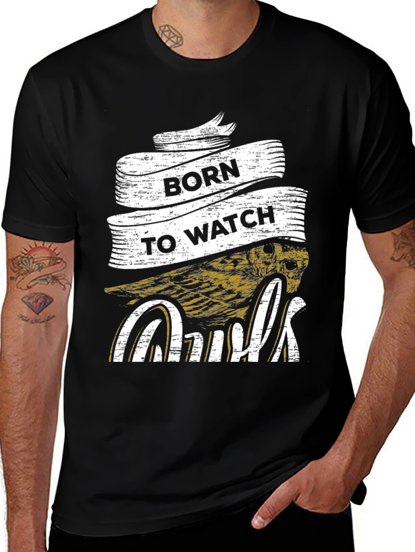 Variant 6 of Born to Watch Owls Graphic T-Shirt