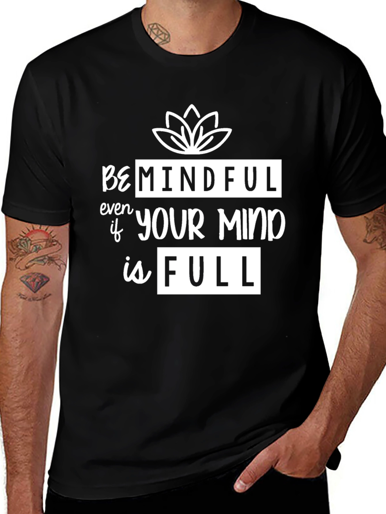 Mindful Graphic Tee - Lotus Design