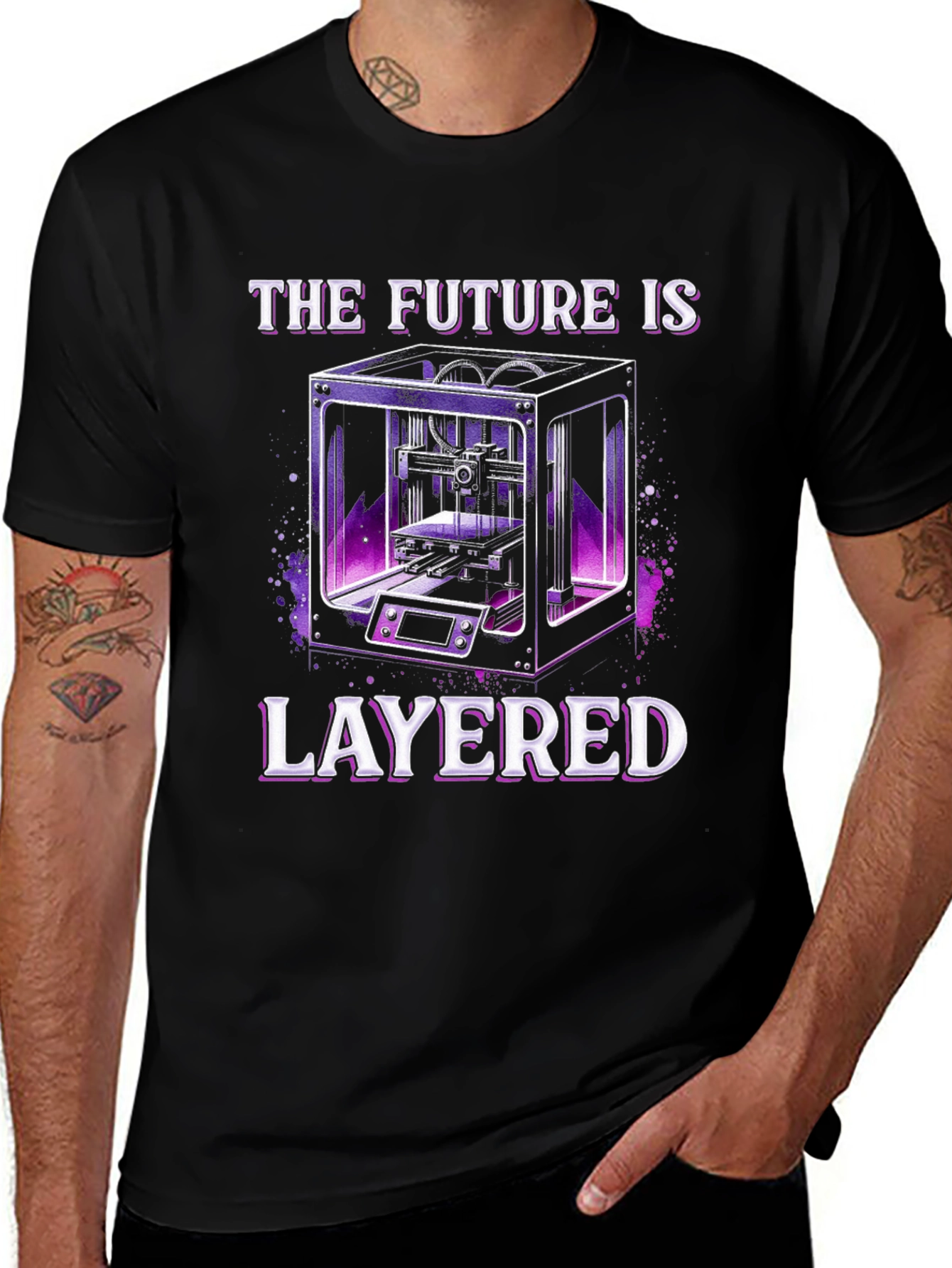 The Future is Layered 3D Printer T-Shirt