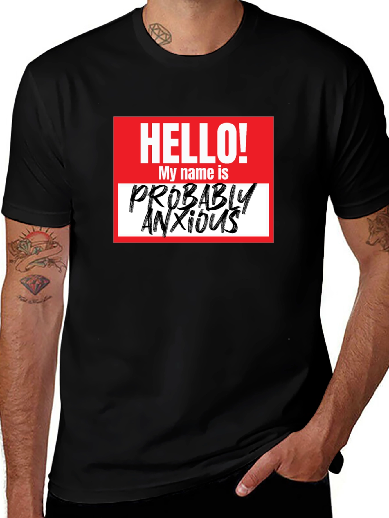 Variant 2 of Probably Anxious T-Shirt - Funny Graphic Tee