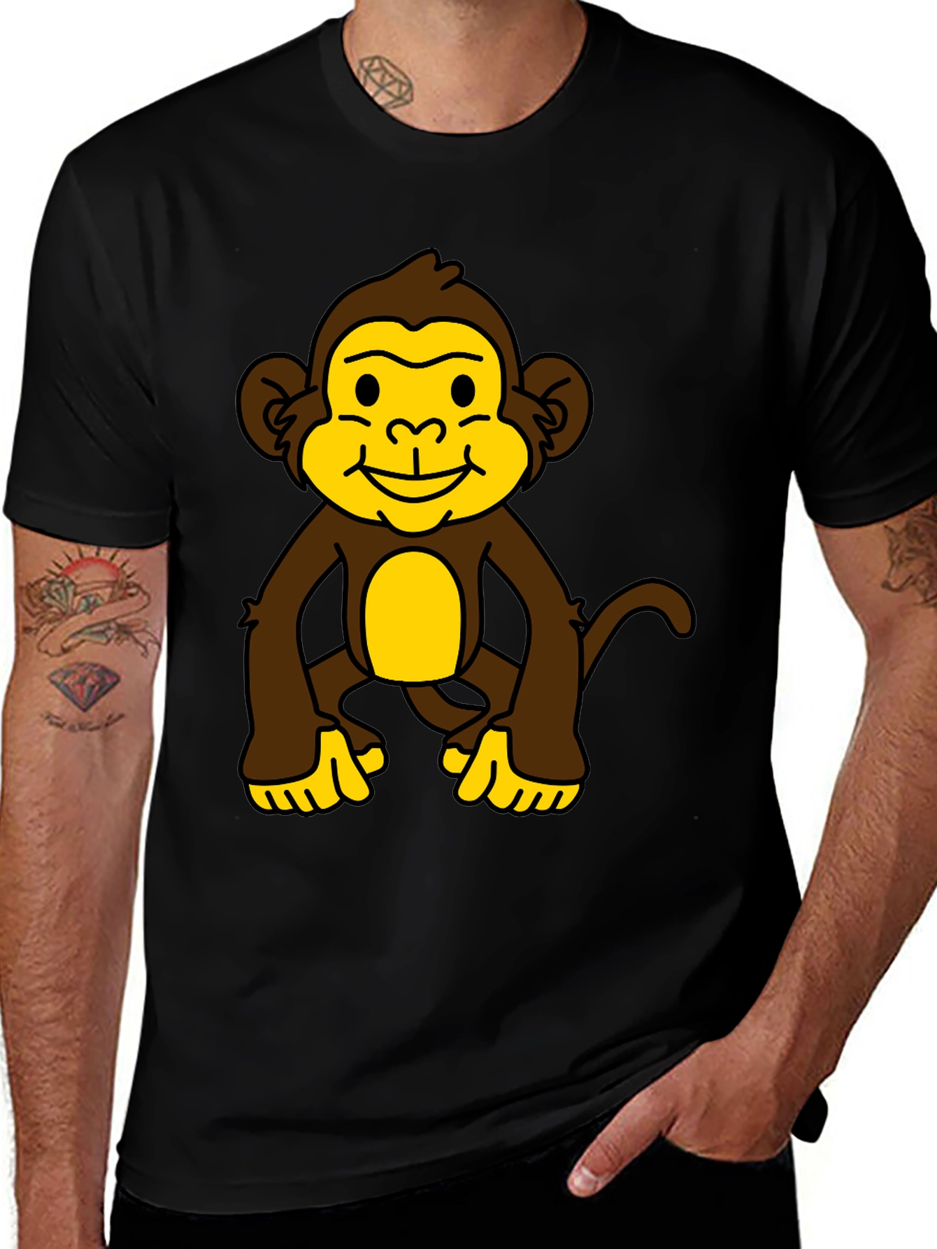 Variant 13 of Monkey Graphic Tee - Novelty Animal T-Shirt