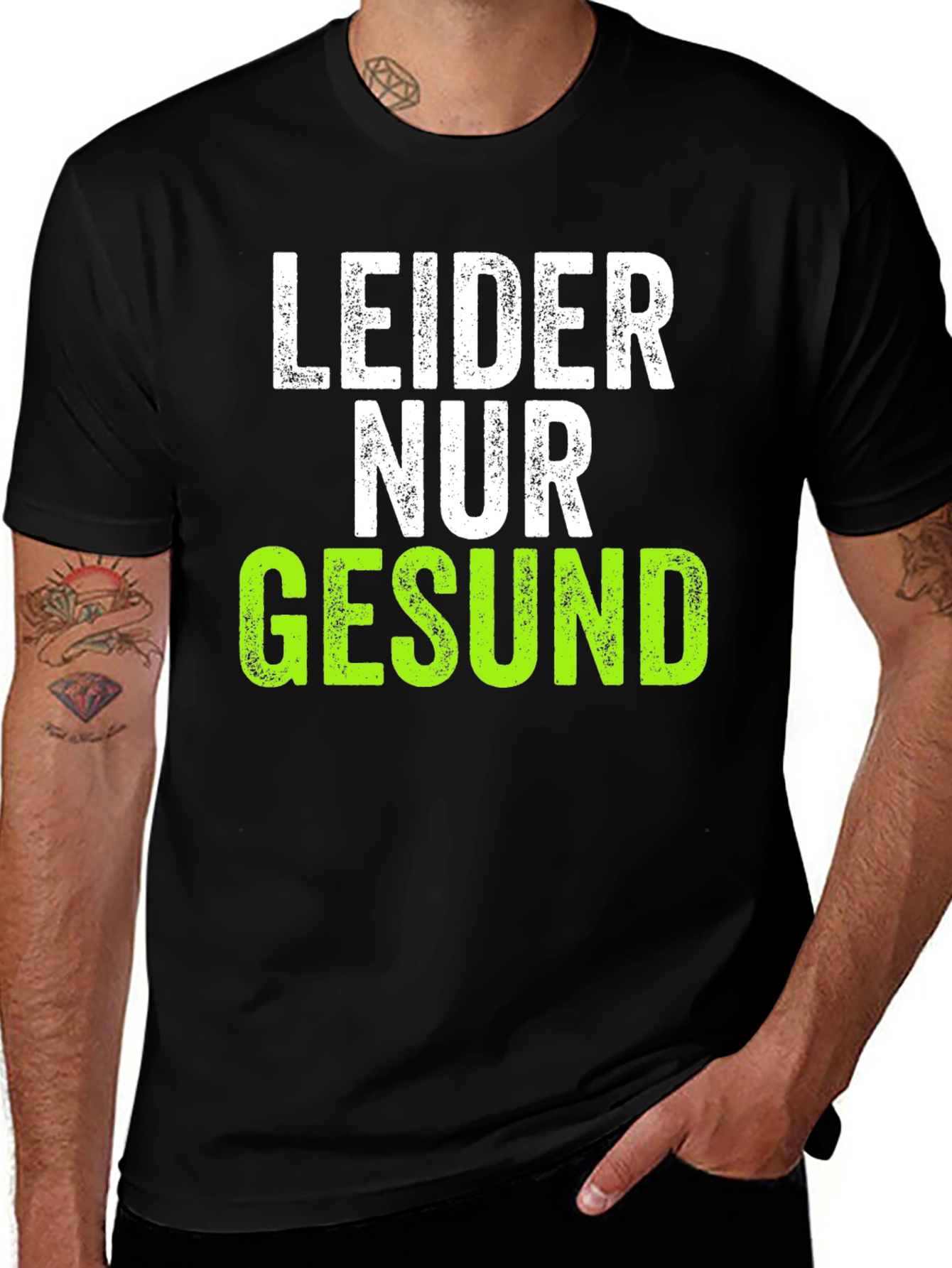 Variant 7 of Leider Nur Gesund T-Shirt - Funny German Text