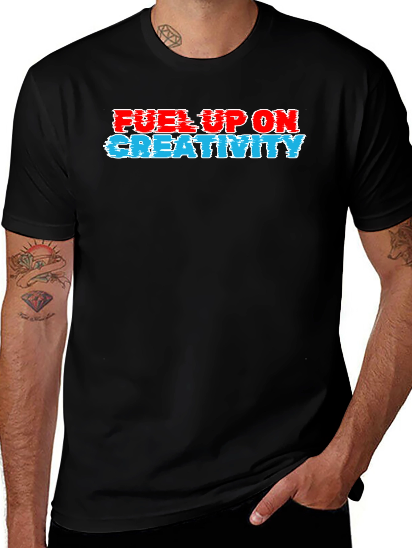 Variant 4 of Fuel Up On Creativity Black T-Shirt