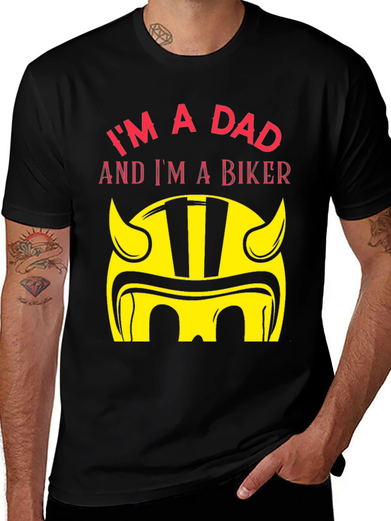 Variant 18 of I'm A Dad & Biker T-Shirt