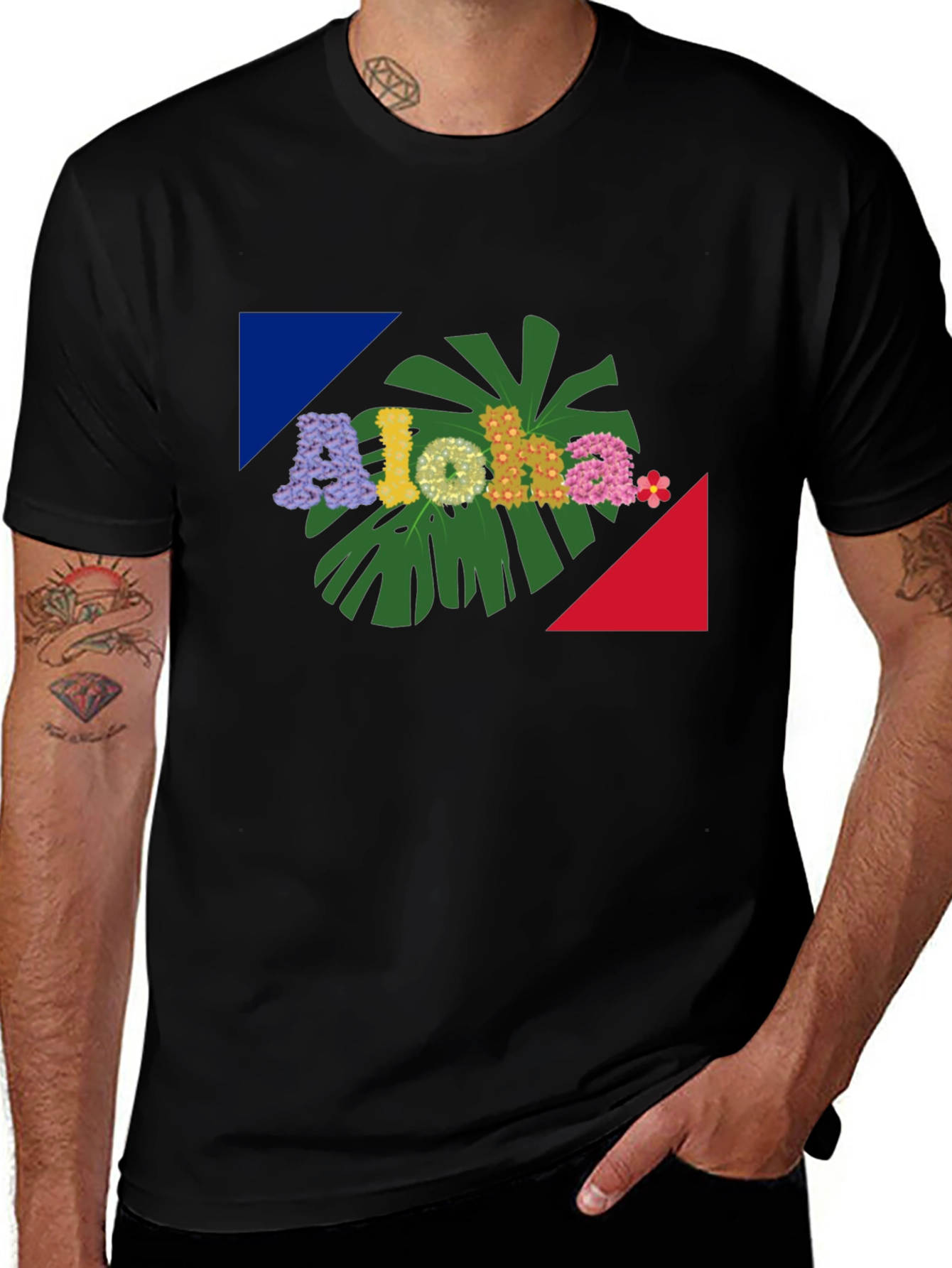Variant 24 of Floral Aloha Graphic T-Shirt - Tropical Style