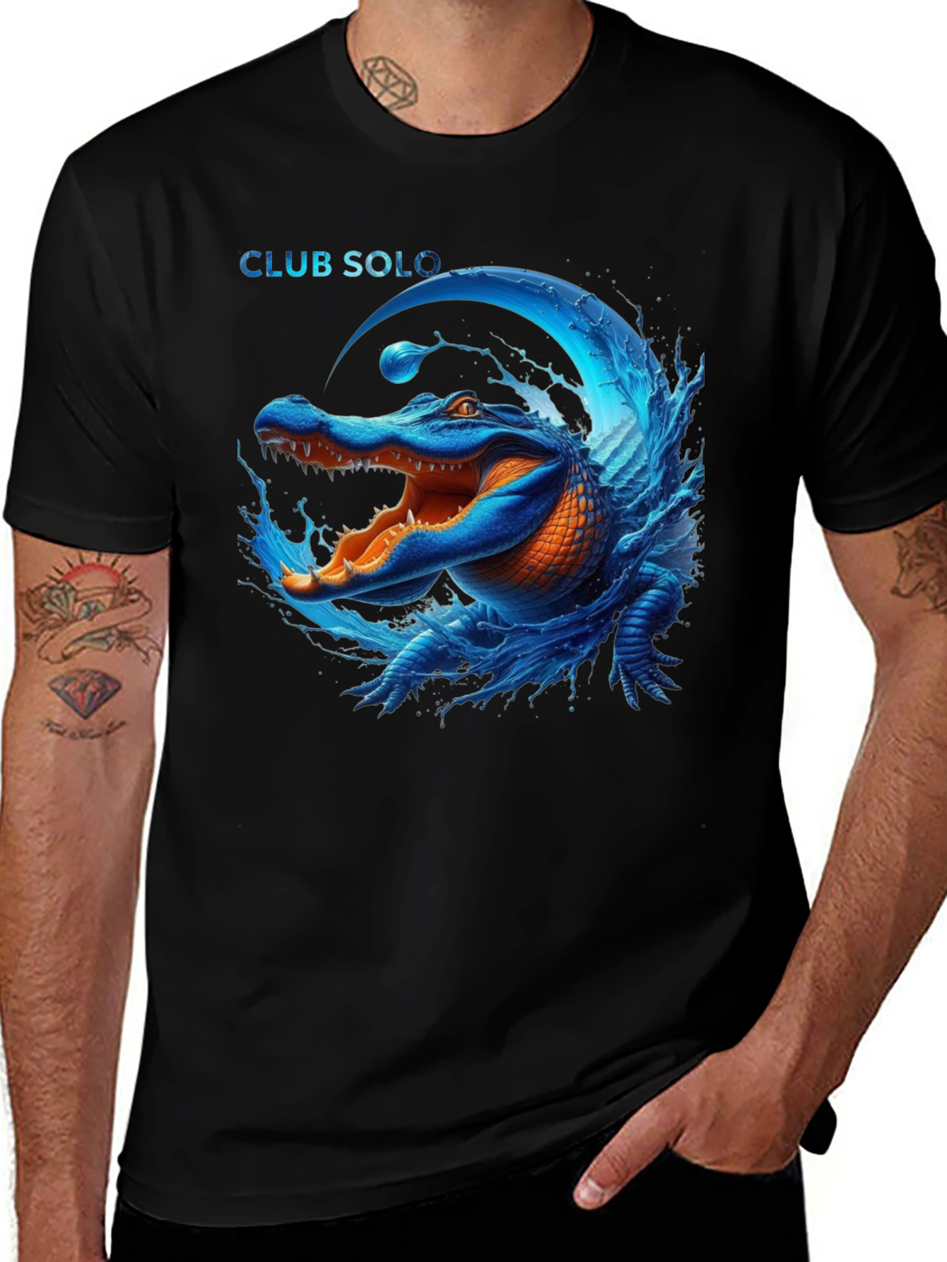 Variant 18 of Club Solo Alligator Graphic Tee