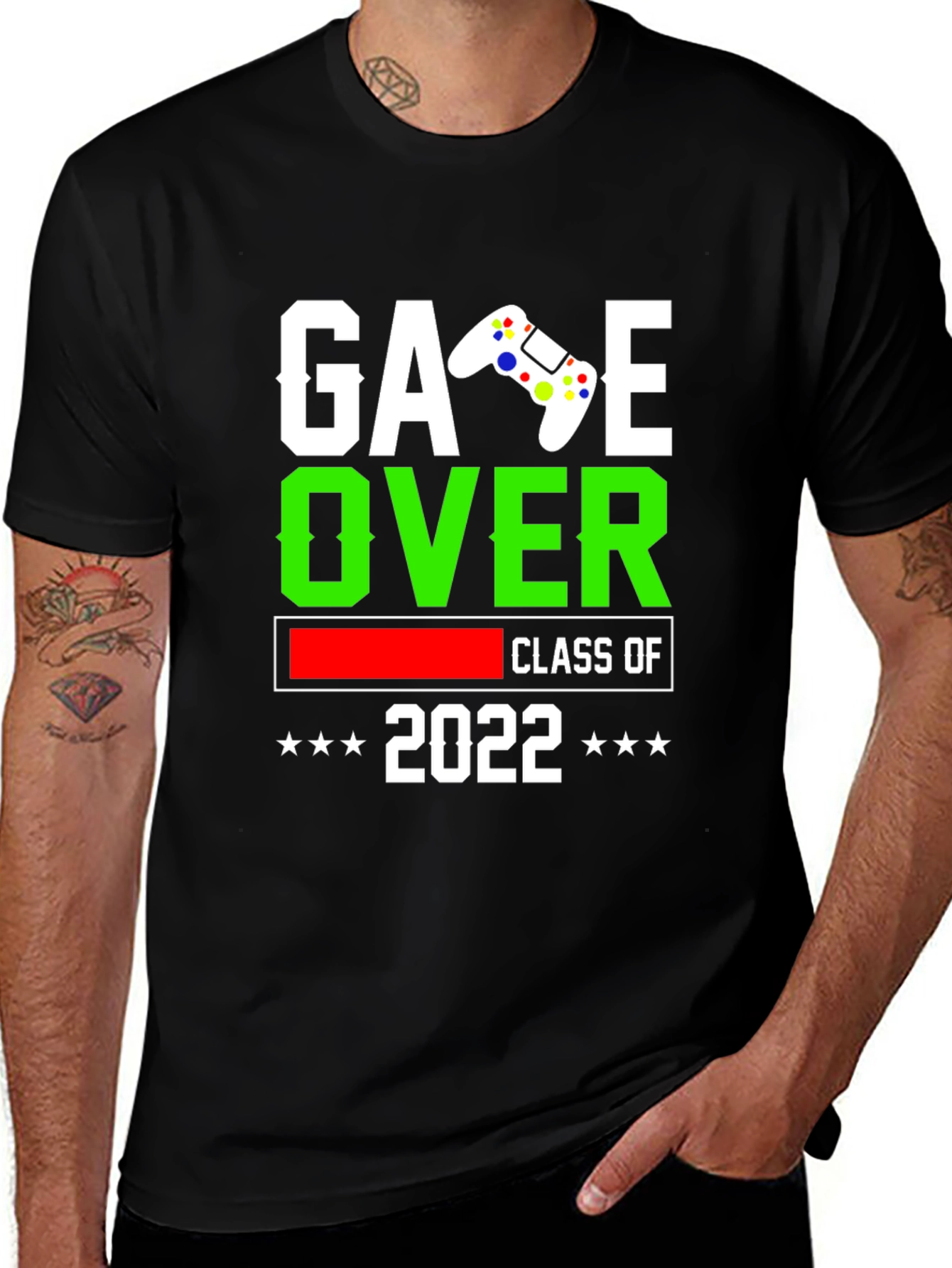 Variant 15 of Game Over Class of 2022 Graduation T-Shirt