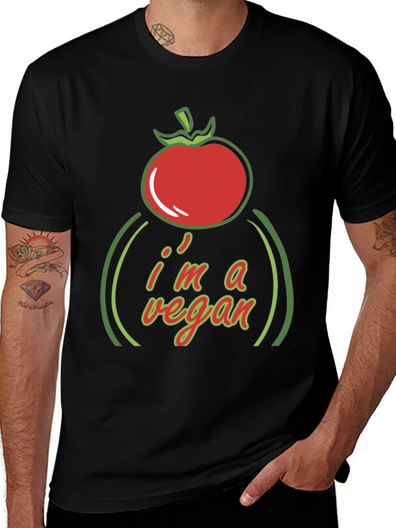 Variant 3 of Vegan Tomato Graphic Tee - Eat Plants!