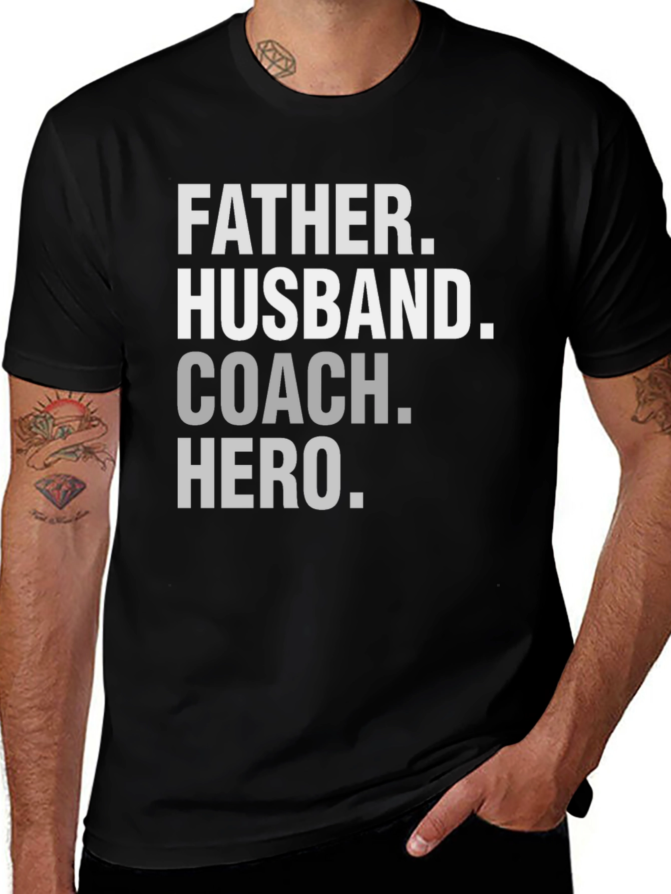 Father Husband Coach Hero Graphic Tee