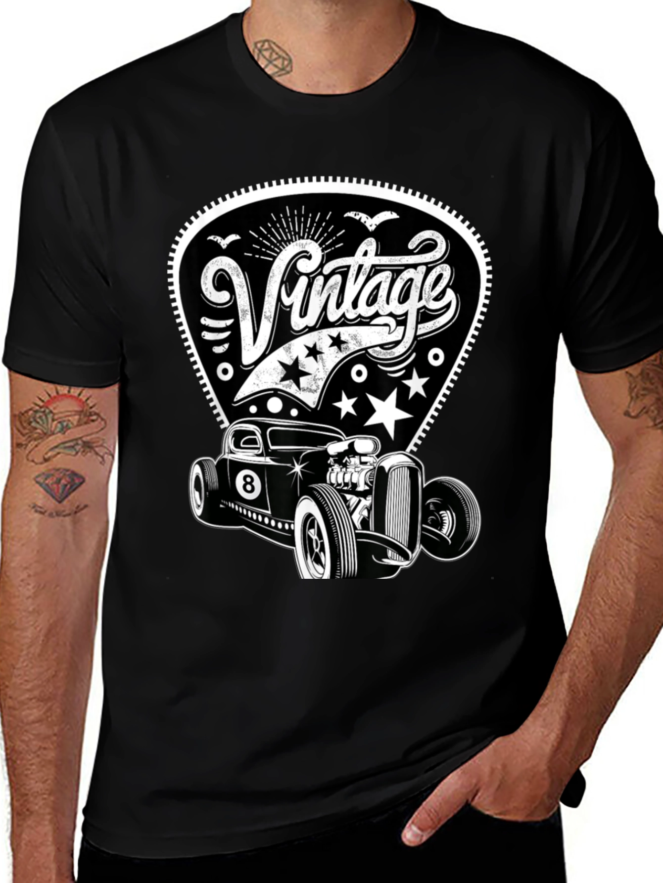 Variant 20 of Vintage Hot Rod T-Shirt - Classic Car Design