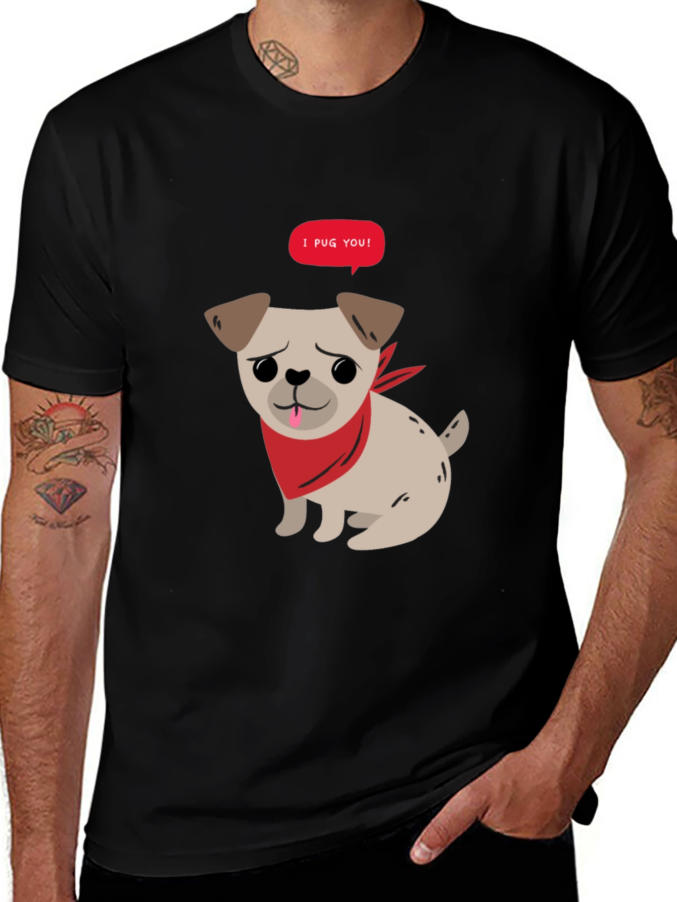 Variant 13 of I Pug You! Graphic Tee