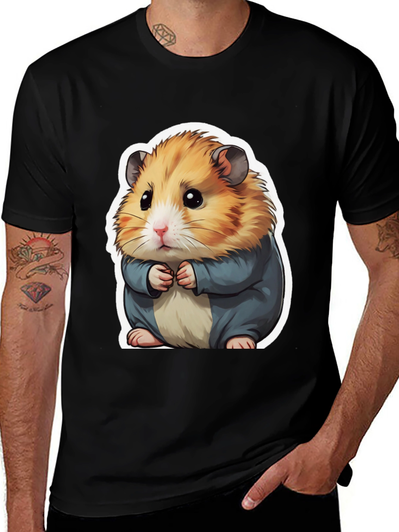 Variant 21 of Cute Hamster Graphic Tee - Soft & Stylish
