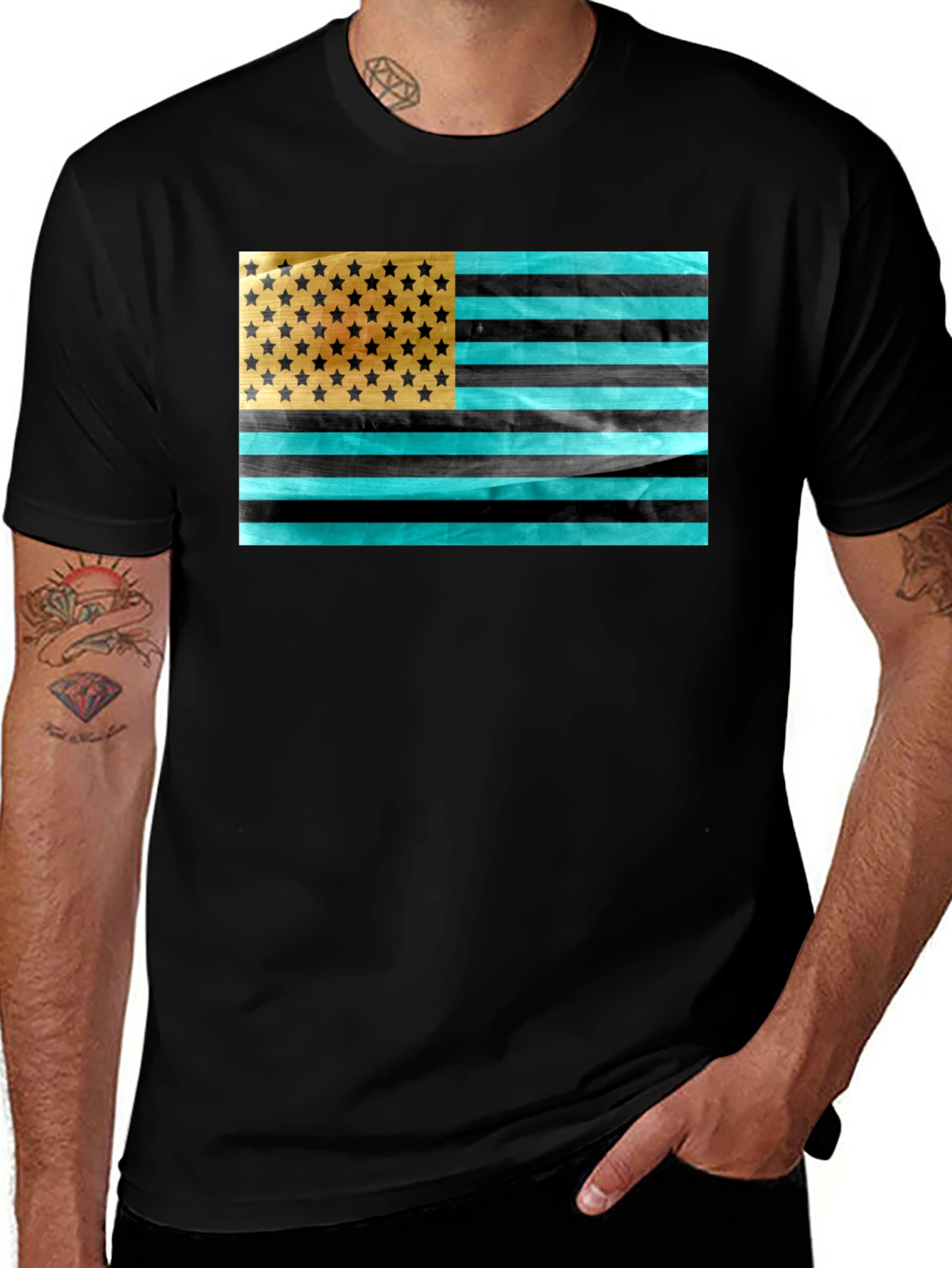 Variant 3 of American Flag T-Shirt Graphic Tee