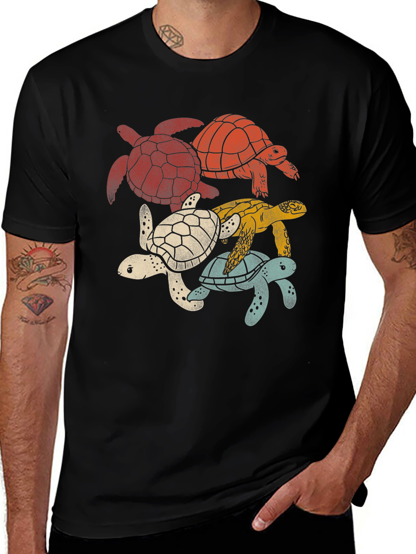Variant 16 of Retro Turtle Graphic T-Shirt