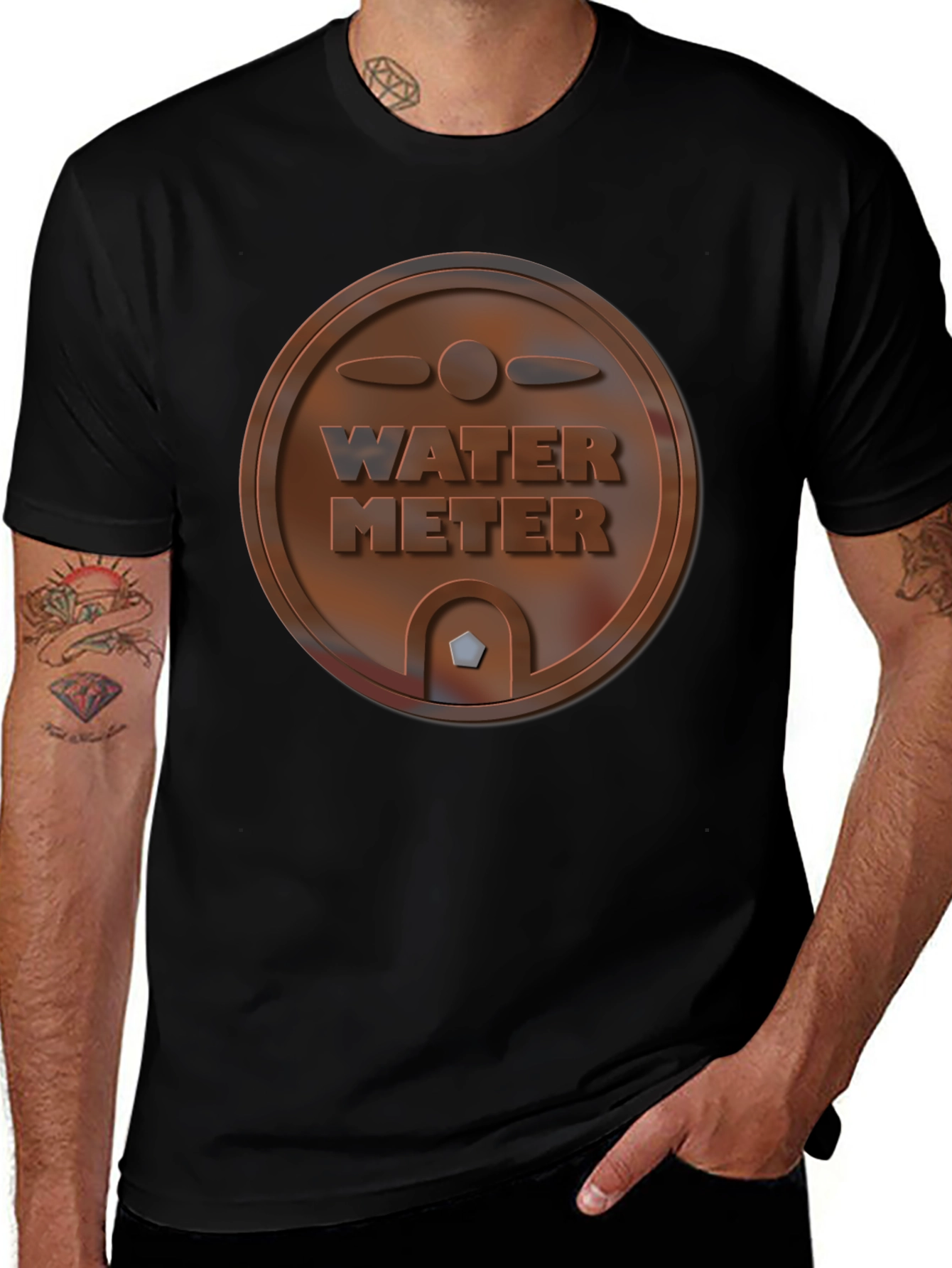 Variant 23 of Water Meter Graphic T-Shirt - Novelty Tee