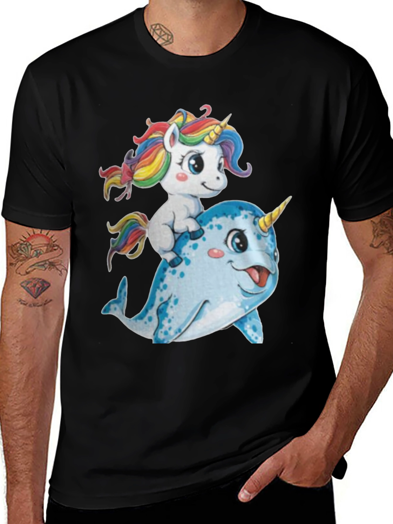 Variant 7 of Unicorn Narwhal Graphic T-Shirt