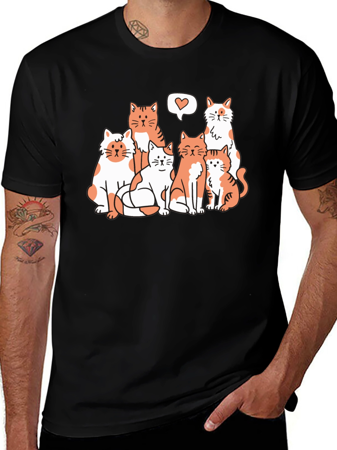 Variant 16 of Cats Love Graphic Tee - Unisex T-Shirt