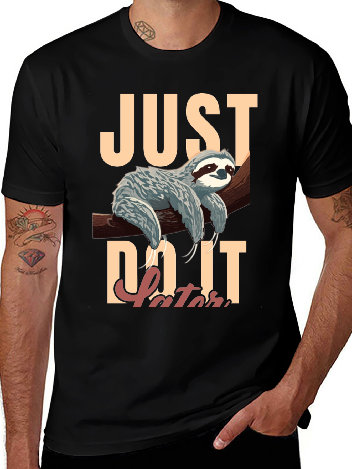 Variant 4 of Just Do It Later Sloth T-Shirt Funny Lazy Tee