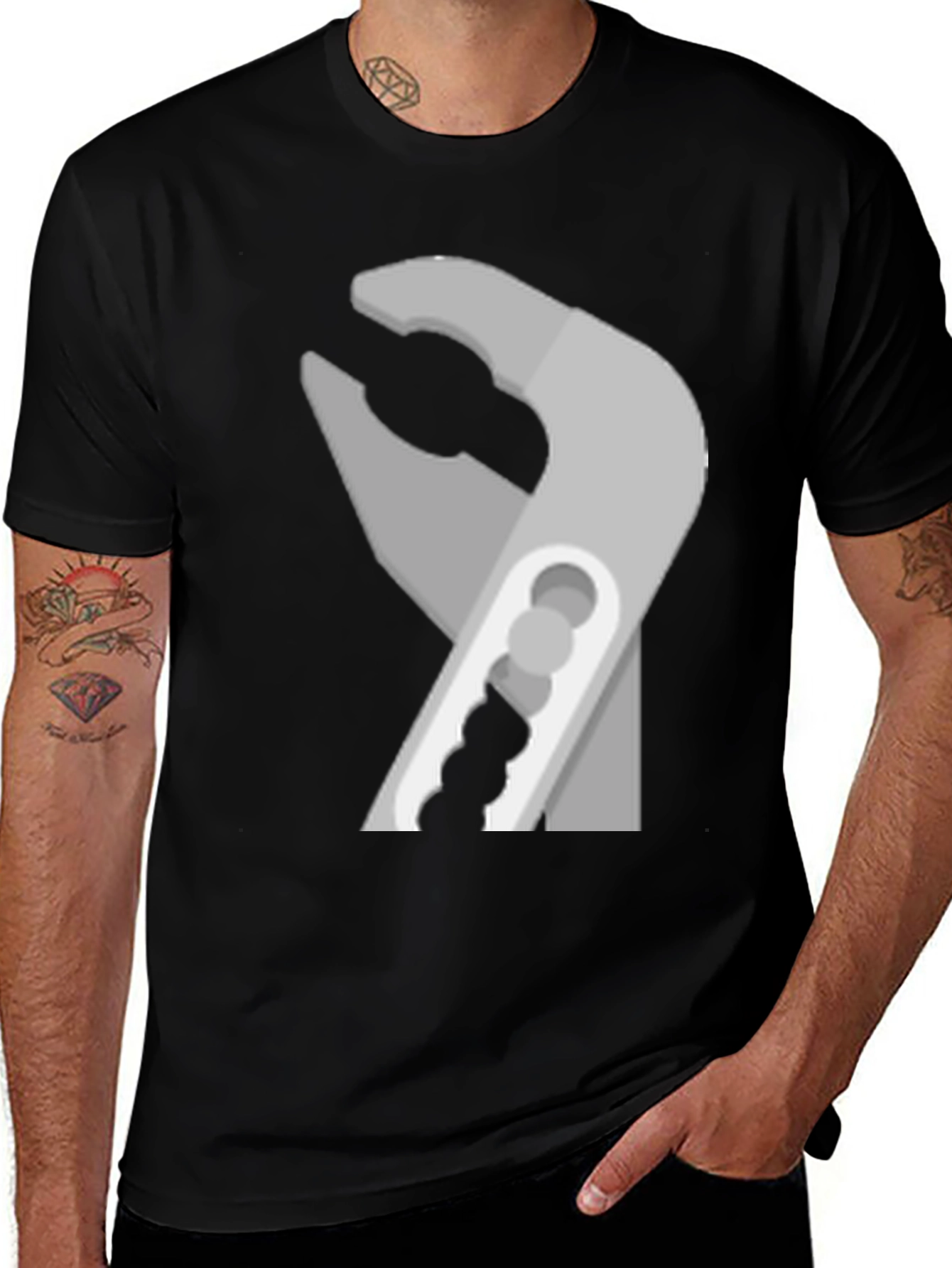 Variant 24 of Adjustable Wrench Graphic Tee - Black