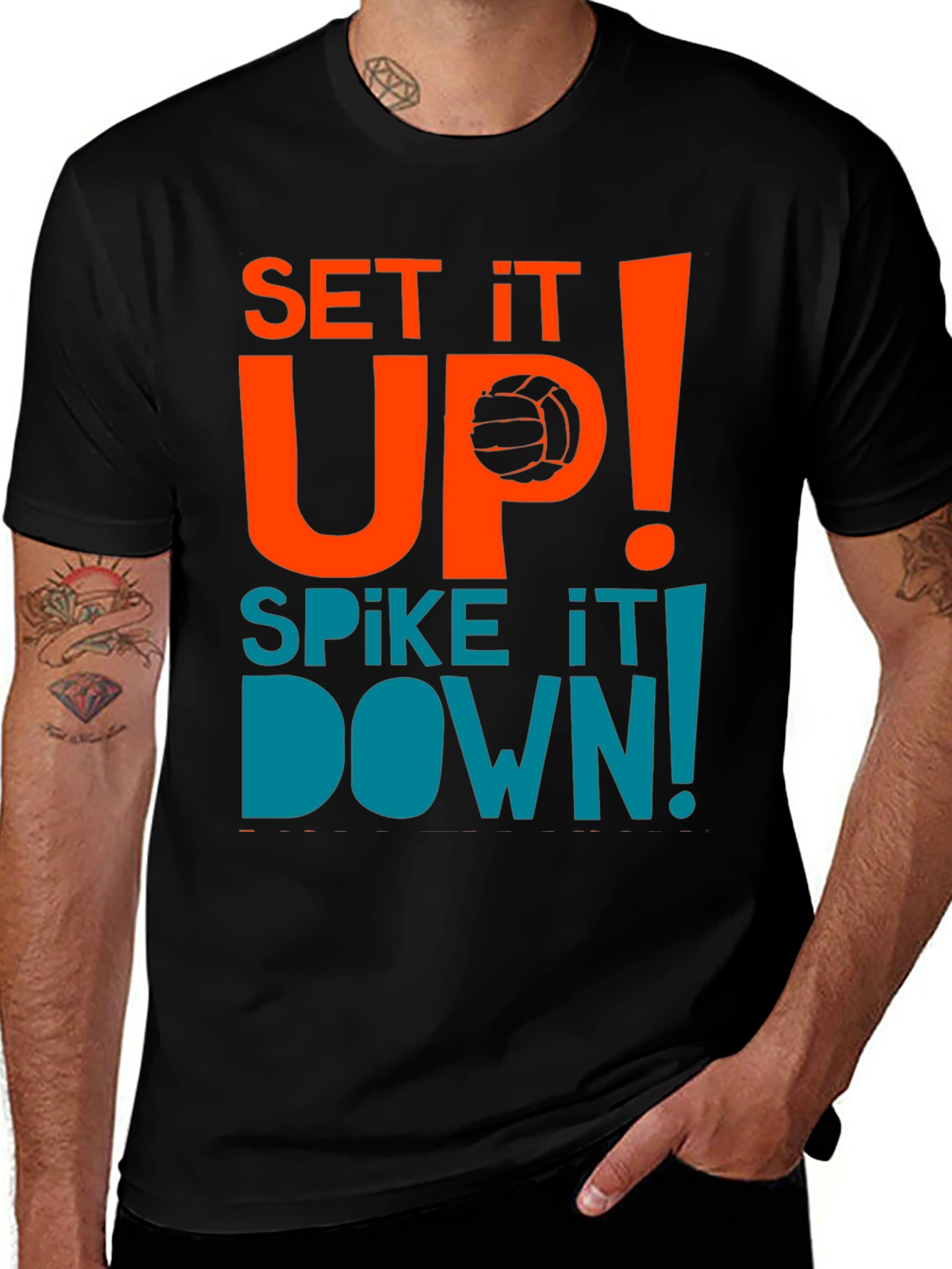 Set It Up Spike It Down T-Shirt Volleyball Player Tee